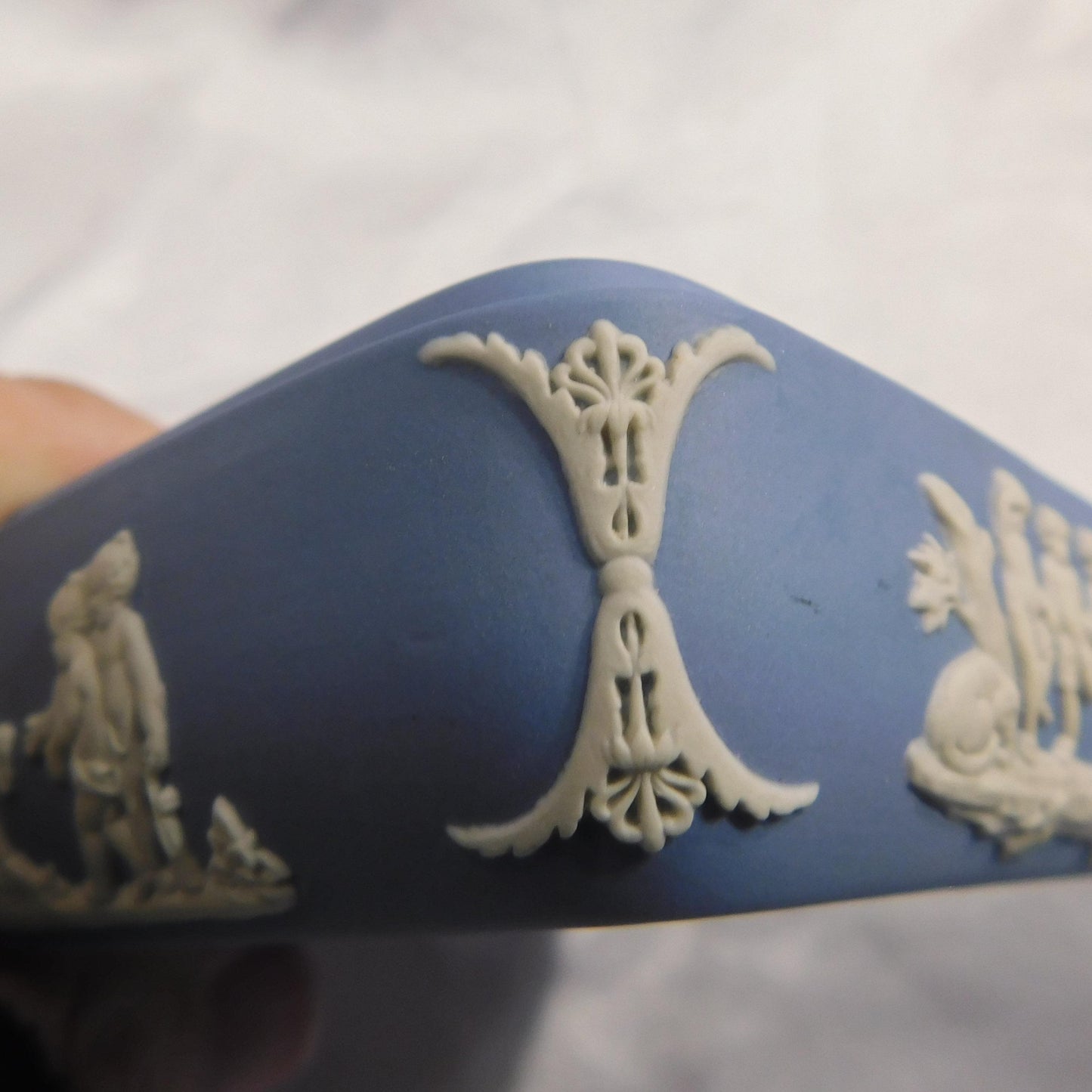 Light Blue Wedgwood Jasperware Covered Trinket Box # 21274