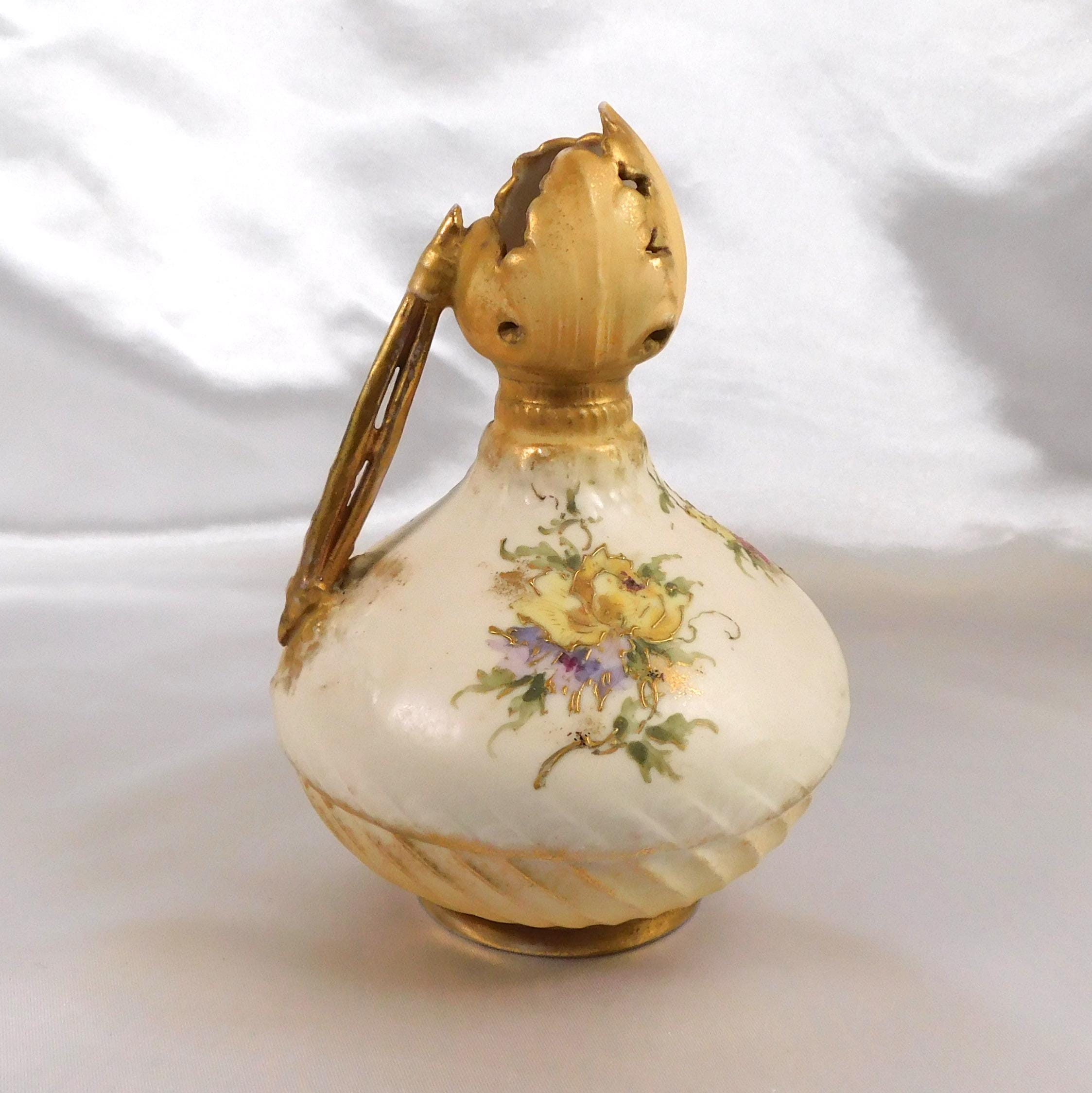 Mermod & Jaccard Cream Floral Pitcher # 6515