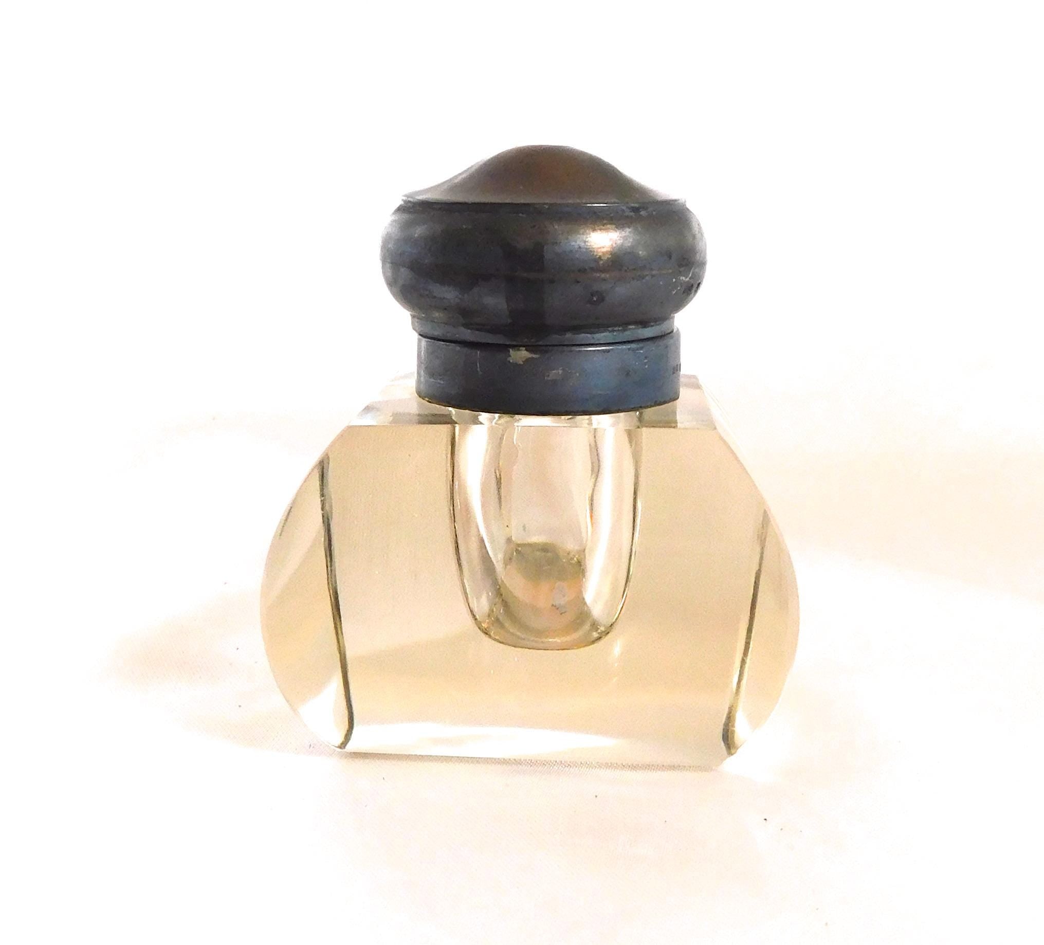 Crystal Inkwell with Hinged Lid # 25811