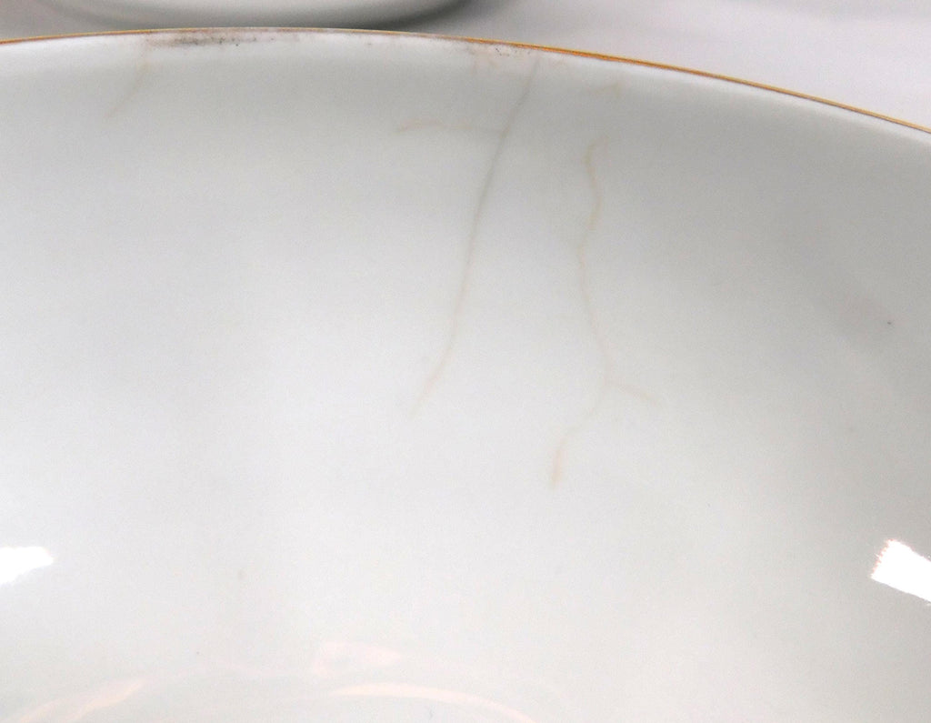 Set of Four Haviland Flat Bullion Cups and Two Underplates in Paisley # 25851