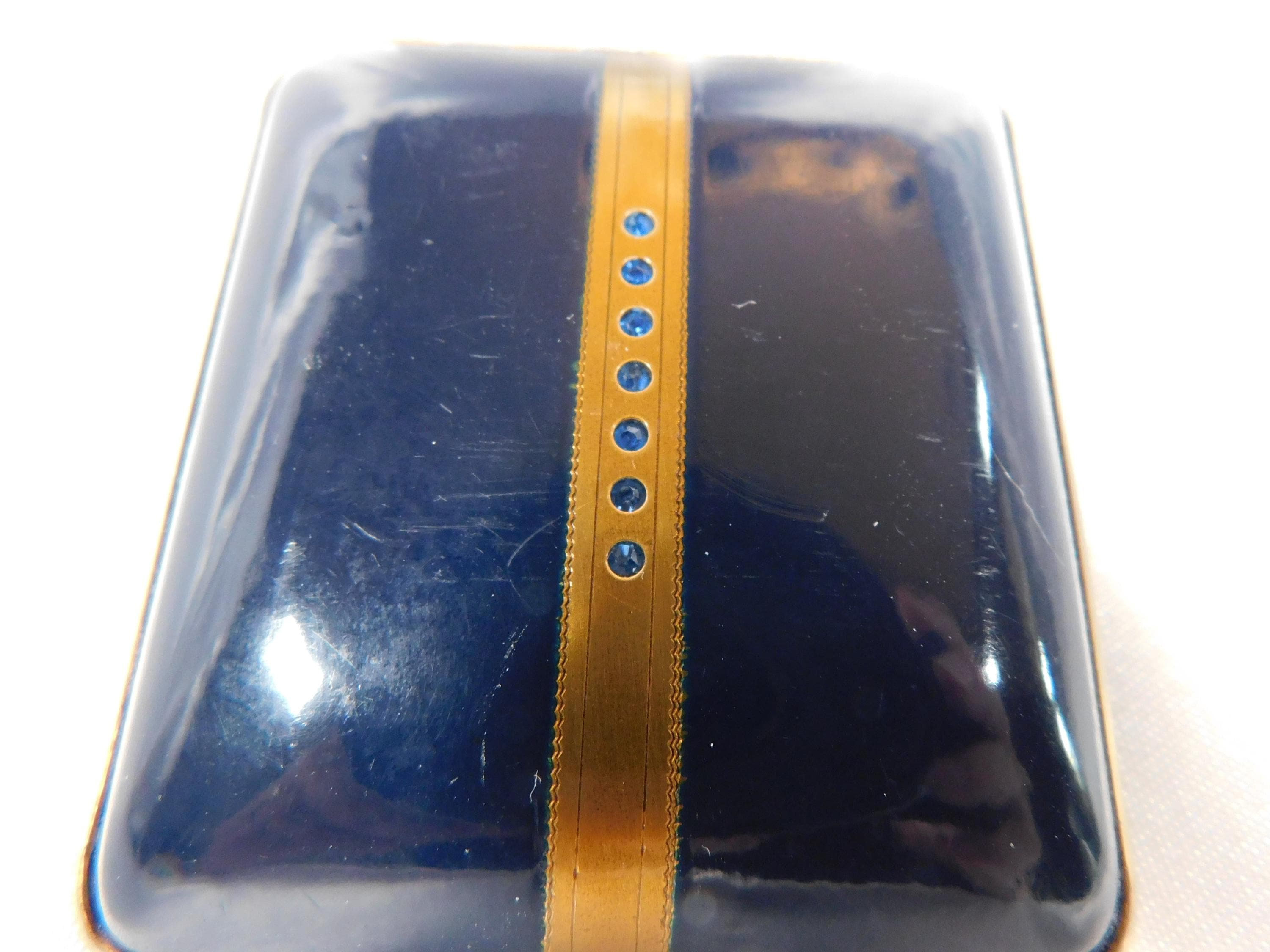 Black Mondaine Compact with Blue Stone Front # 24563