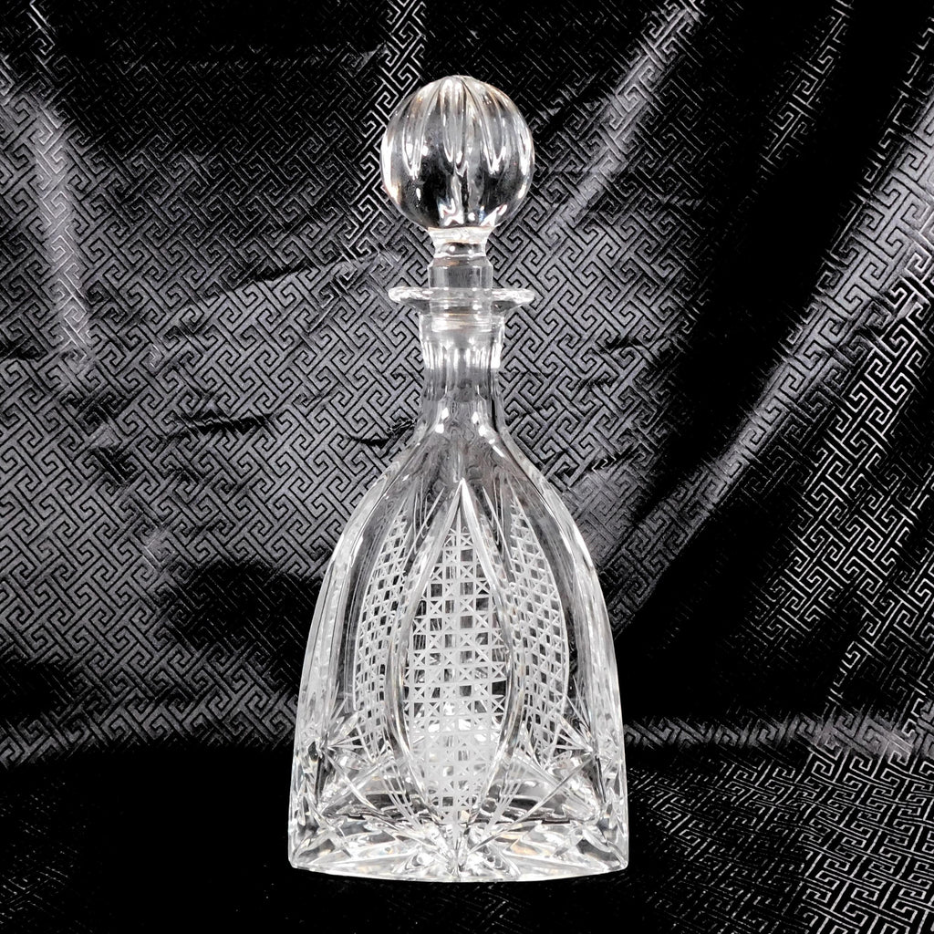Vintage Three Sided Decanter with Wrong Stopper # 26037
