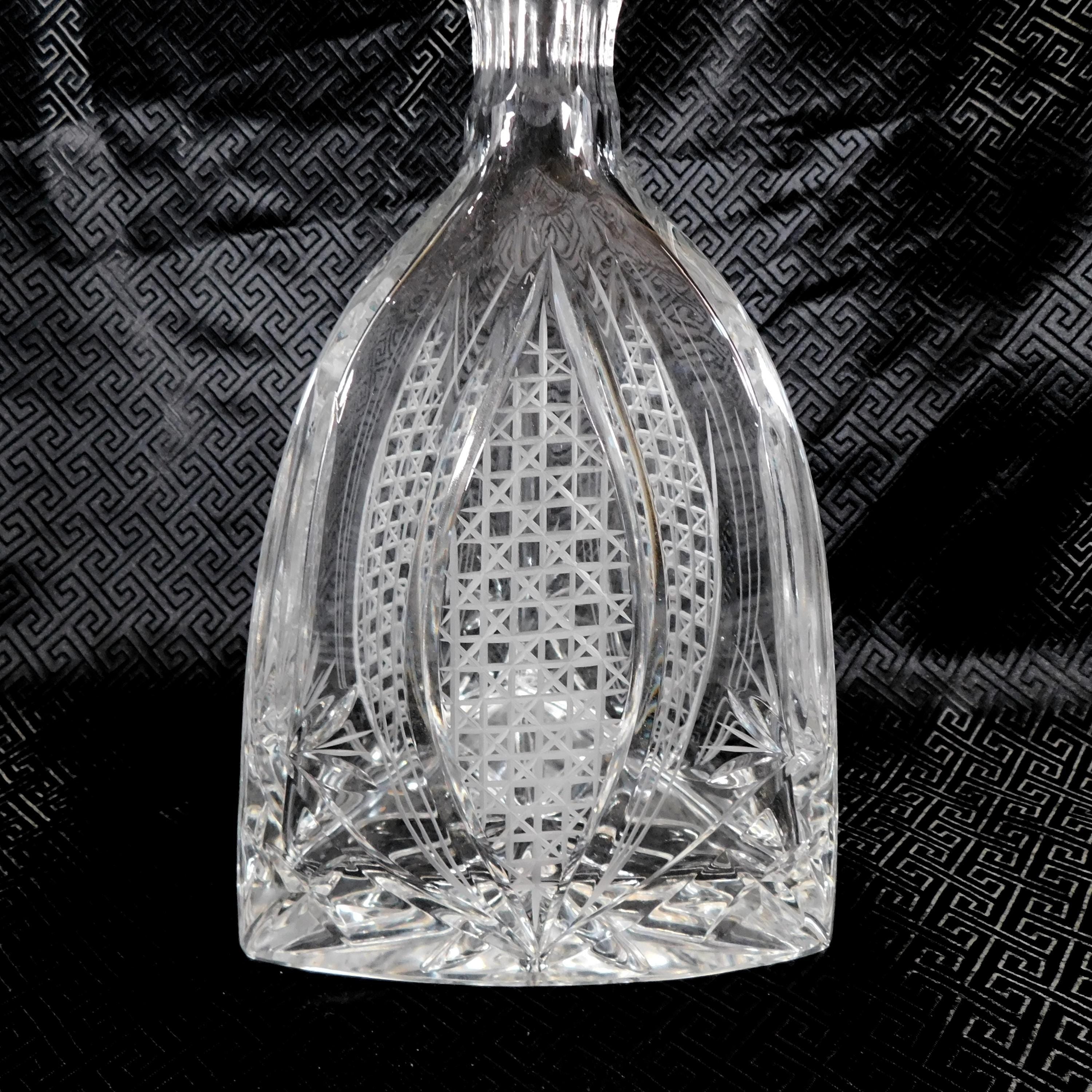 Vintage Three Sided Decanter with Wrong Stopper # 26037