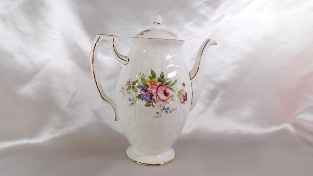 Aynsley White Floral Coffee Pot in Aynsley Spray # 25219