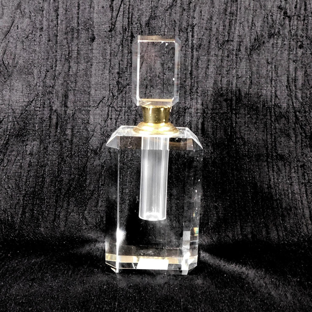 Large Cut Crystal Perfume Bottle with Matching Stopper # 26195
