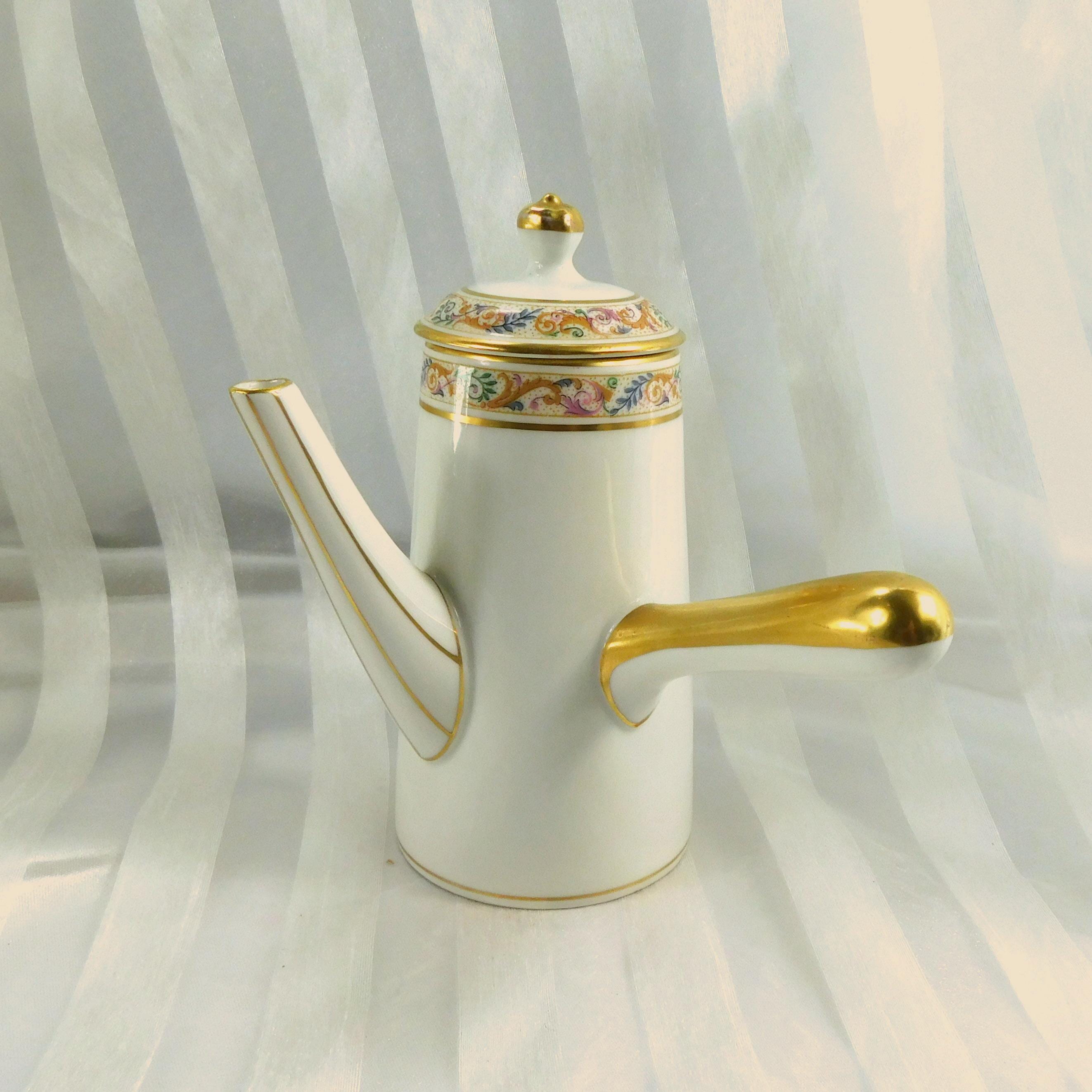 Bernardaud Limoges Chocolate Pot, Teapot and Sugar & Creamer Set