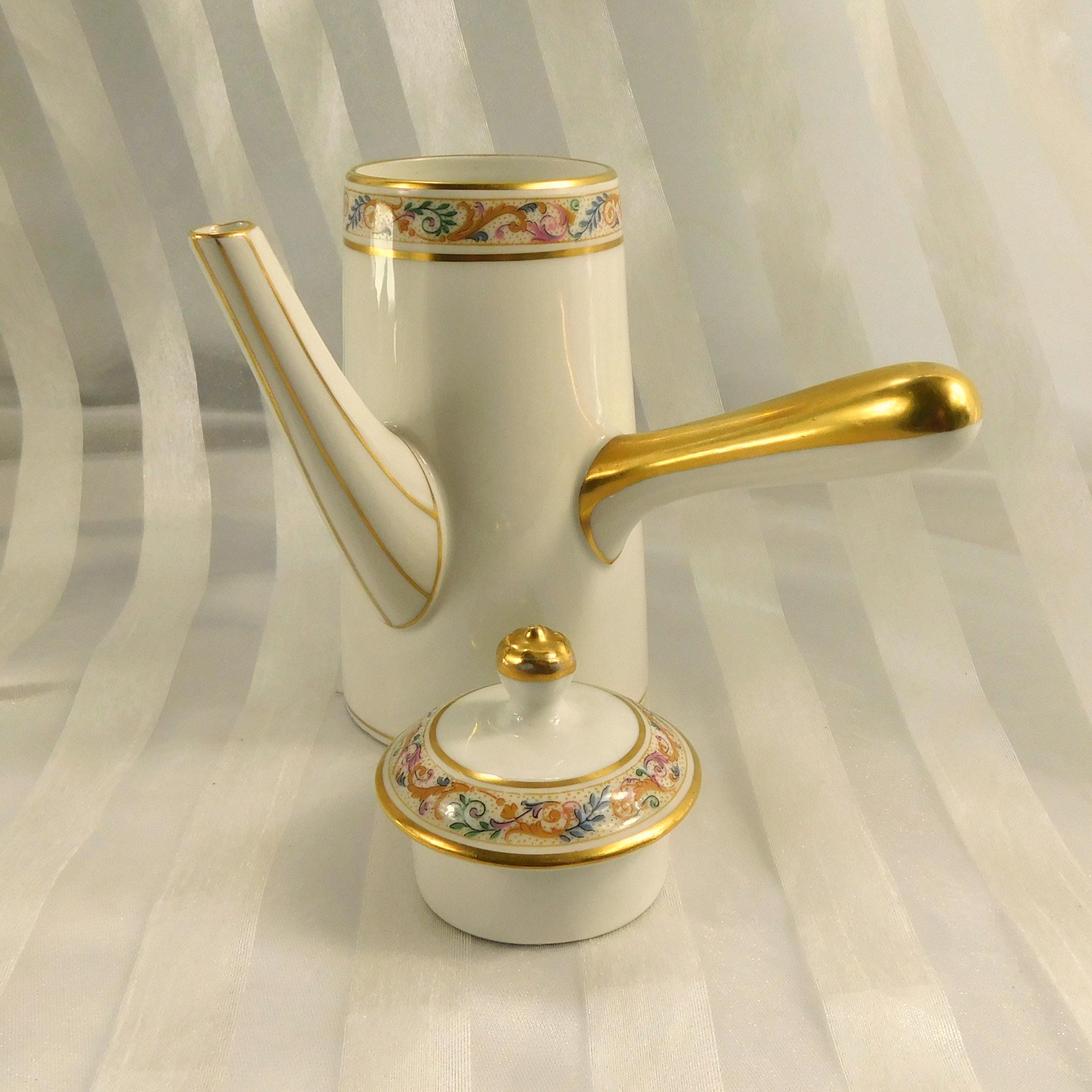 Bernardaud Limoges Chocolate Pot, Teapot and Sugar & Creamer Set