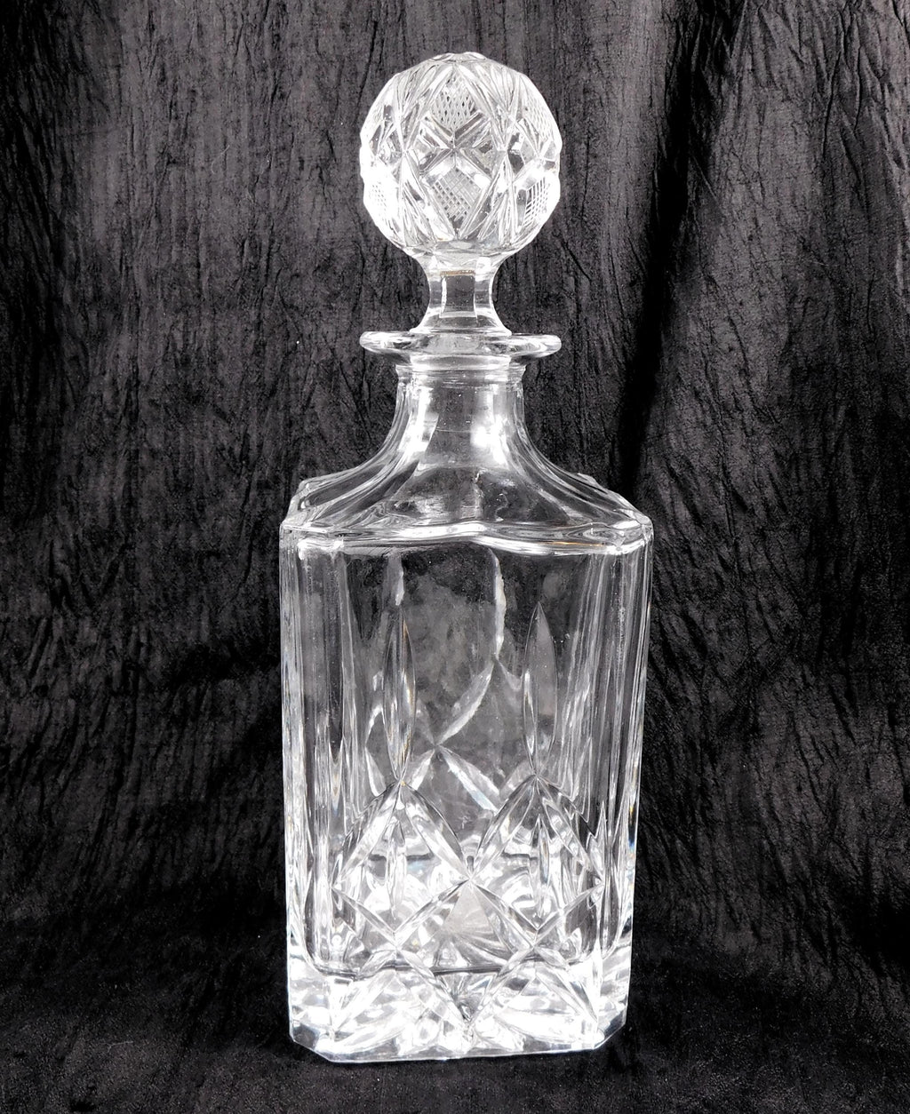 Block Cut Crystal Whiskey Decanter in Olympic # 21844