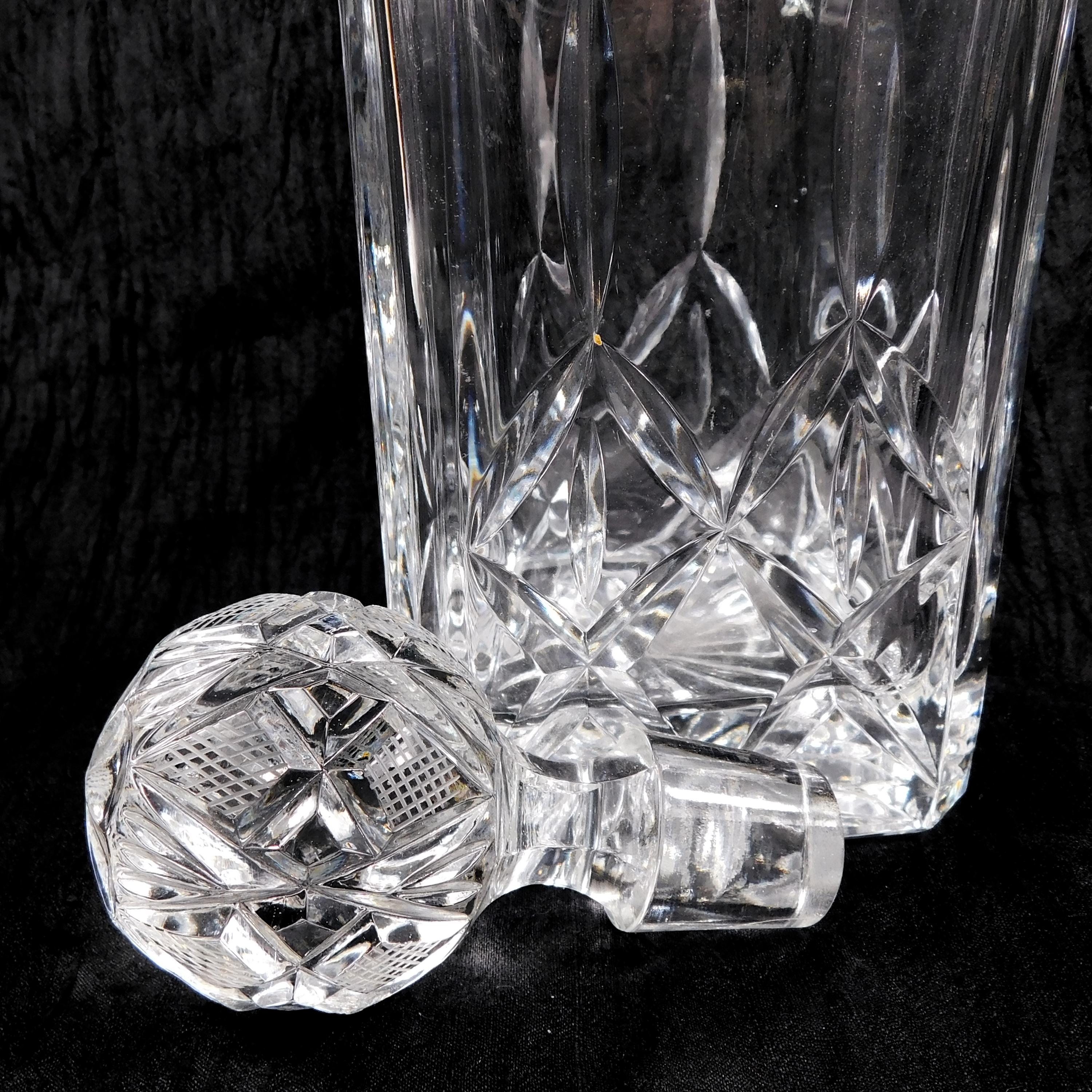 Block Cut Crystal Whiskey Decanter in Olympic # 21844