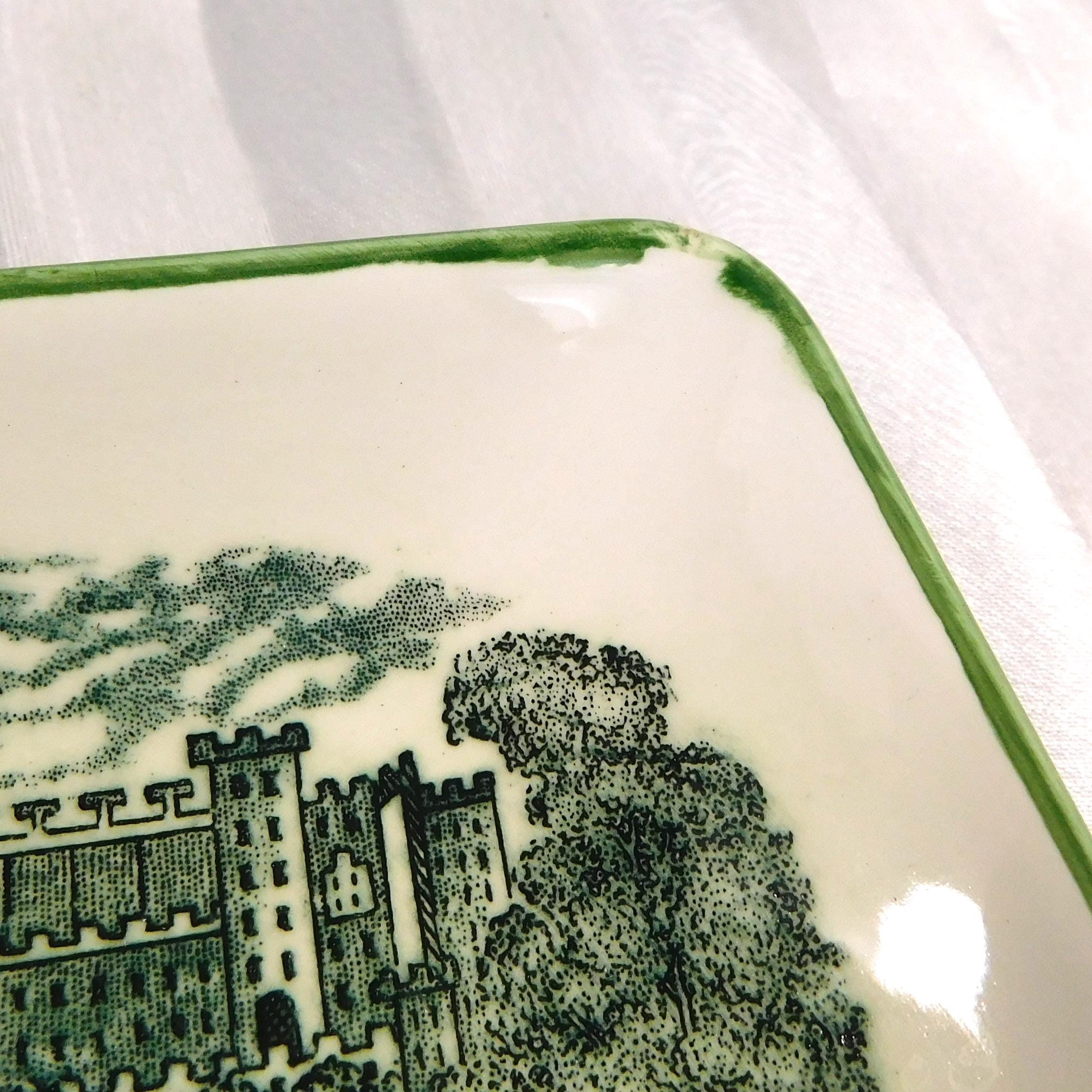 Green and Cream Divided Serving Tray # 26936