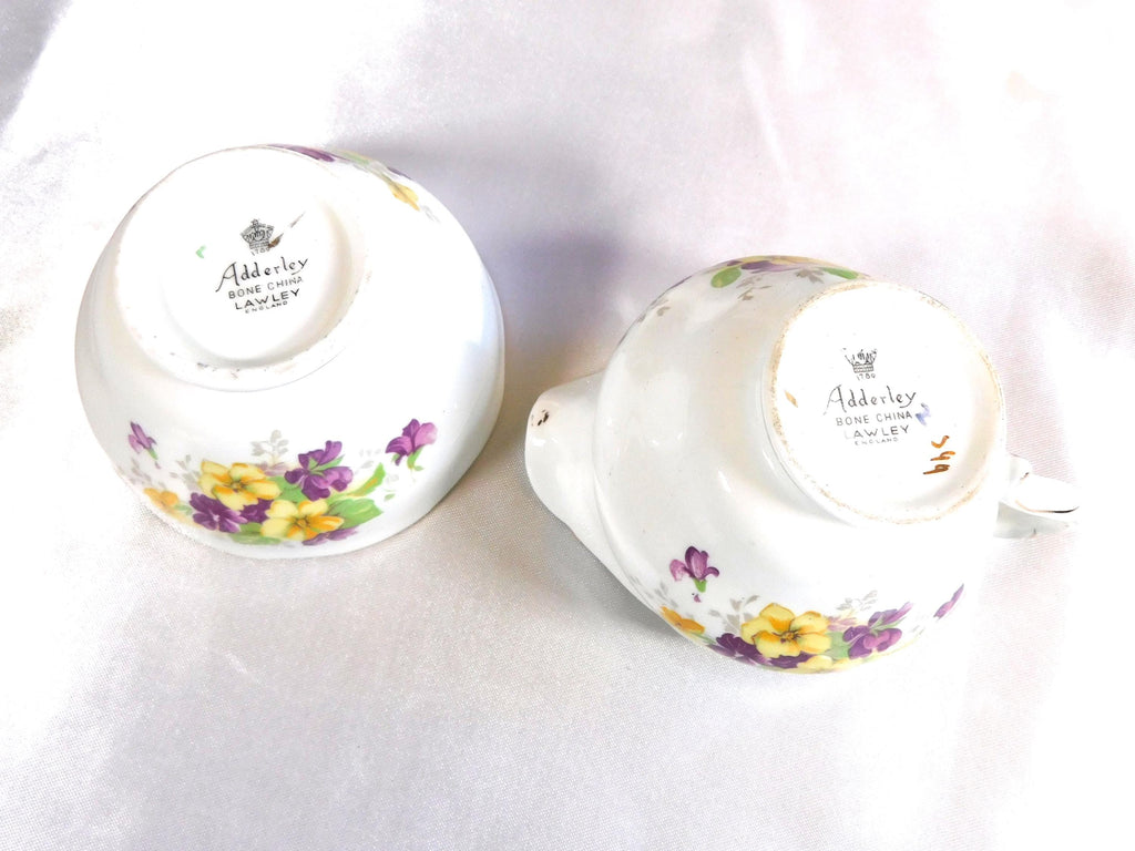 Adderley Open Sugar Bowl and Creamer in Lawley # 24396
