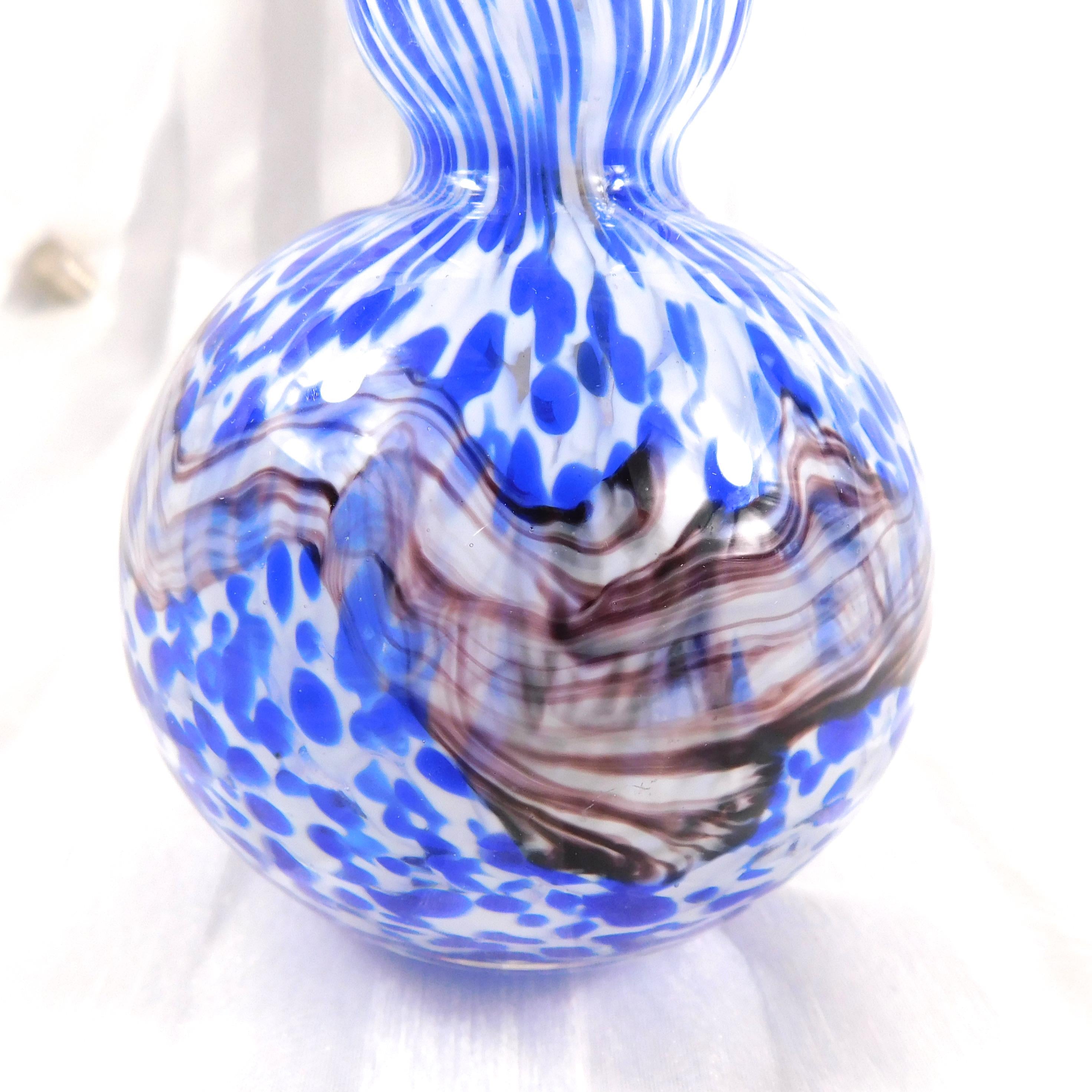 Blue and White Glass Perfume Bottle # 27123