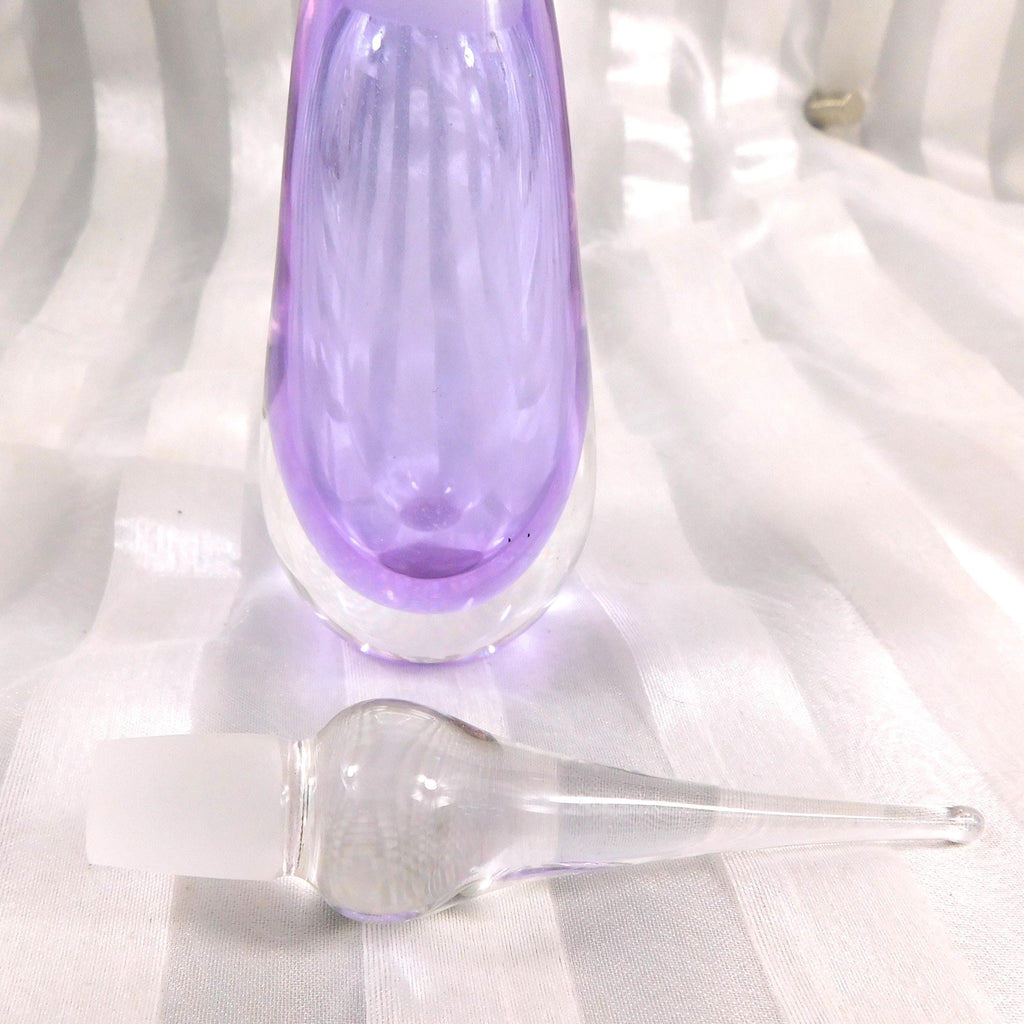 Purple Signed Vandermark Art Glass Perfume Bottle #  27079
