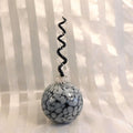 Black and White Swirl Perfume Bottle with Twisted Stopper # 26869