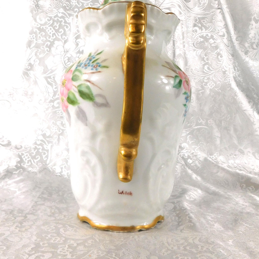 Unmarked Signed Hand Painted Chocolate Pot Teapot # 27269