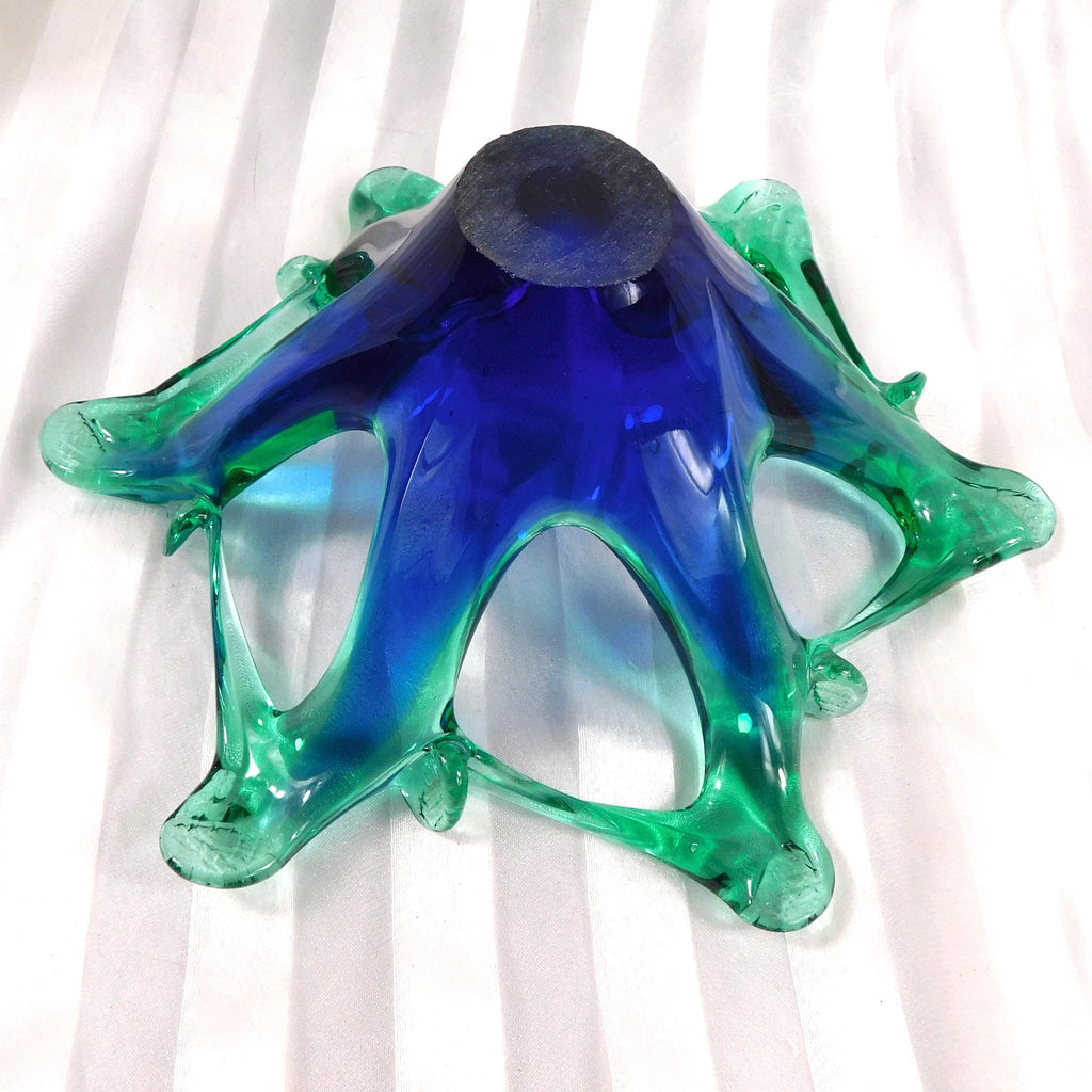 Blue and Green Art Glass Bowl # 27205