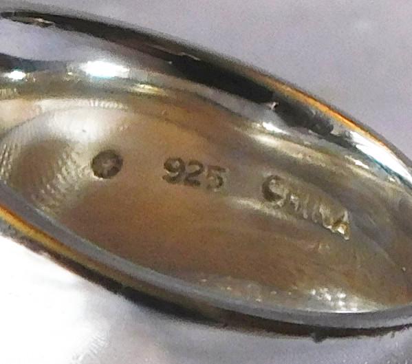 Wide Band Sterling Silver Ring-Size 7.25  # 21026