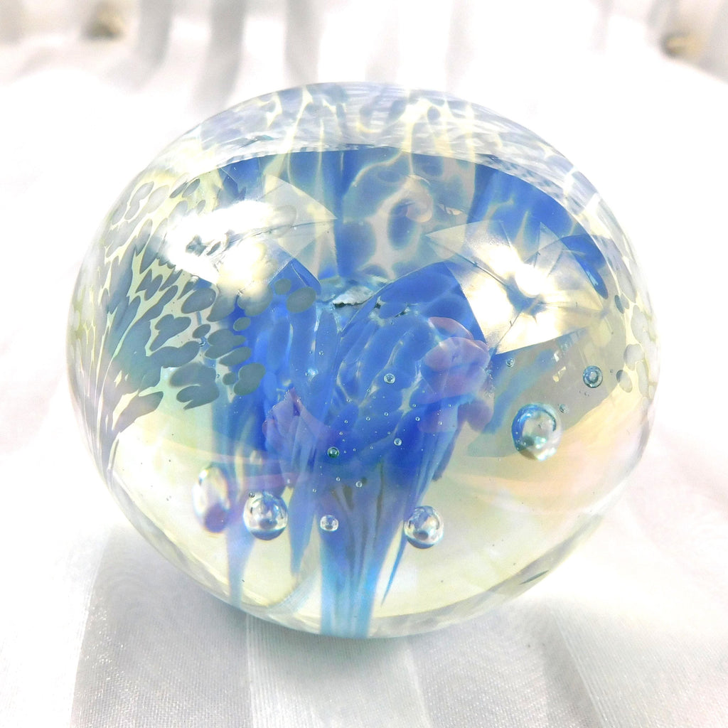 Light Blue Flower Paperweight # 27181