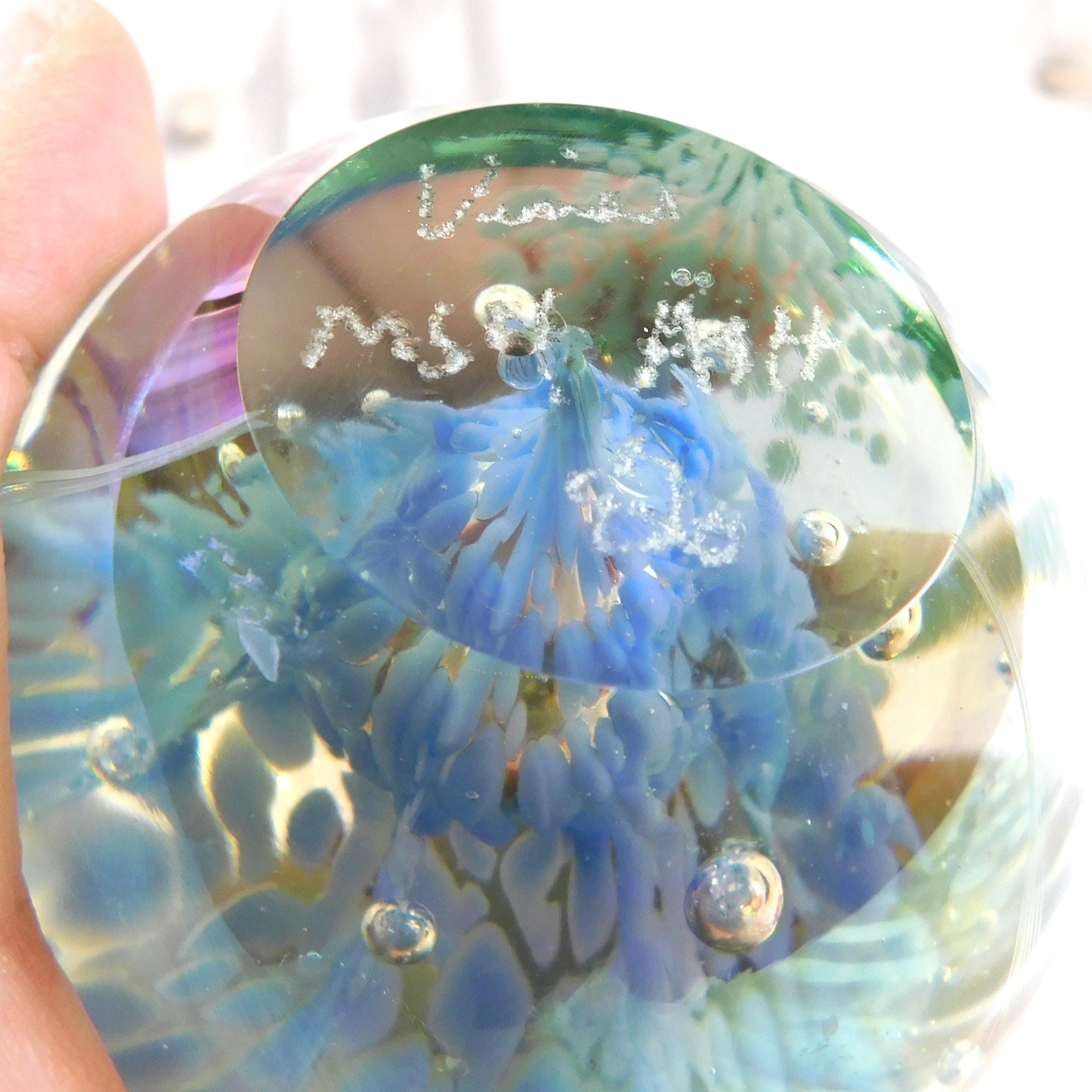Light Blue Flower Paperweight # 27181
