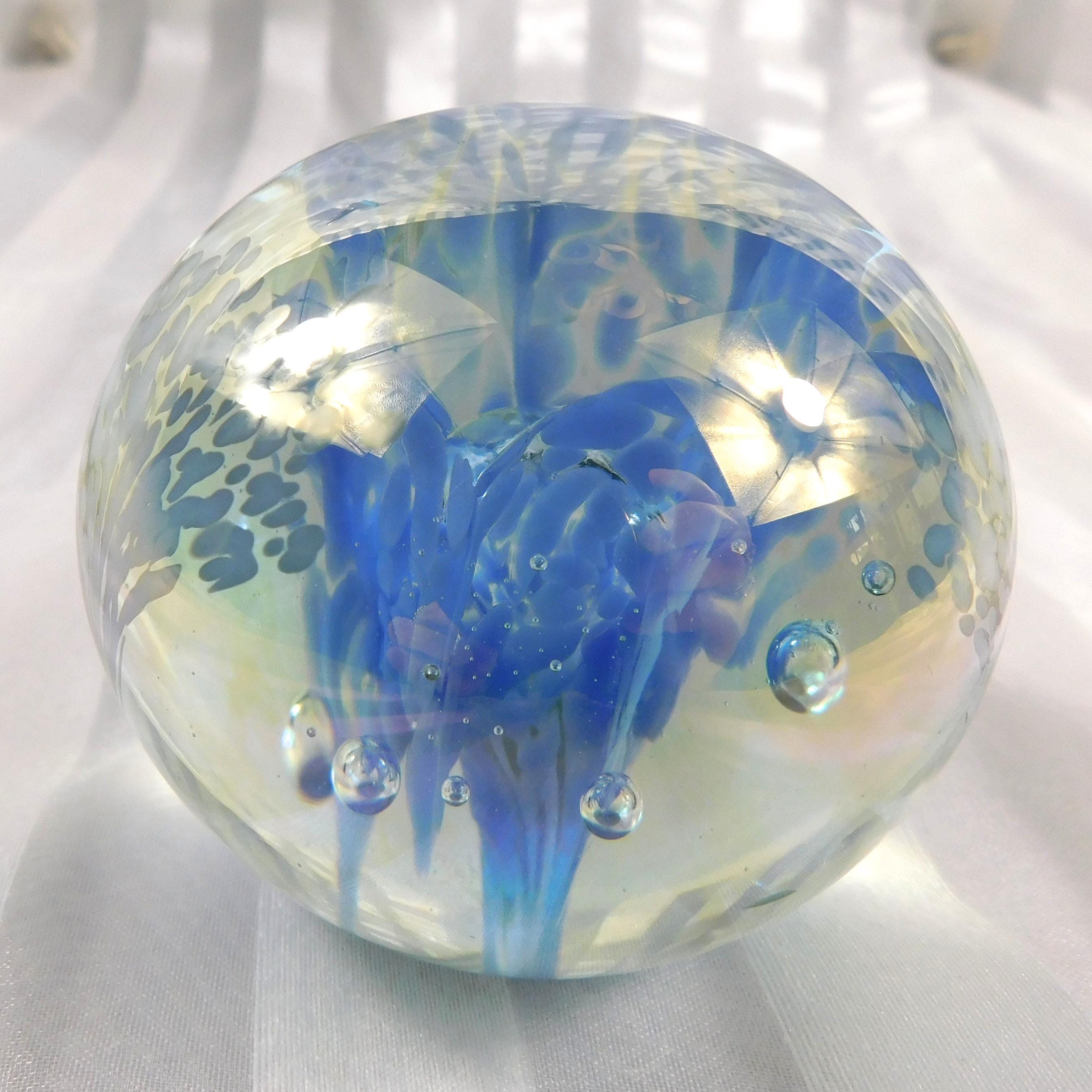 Light Blue Flower Paperweight # 27181