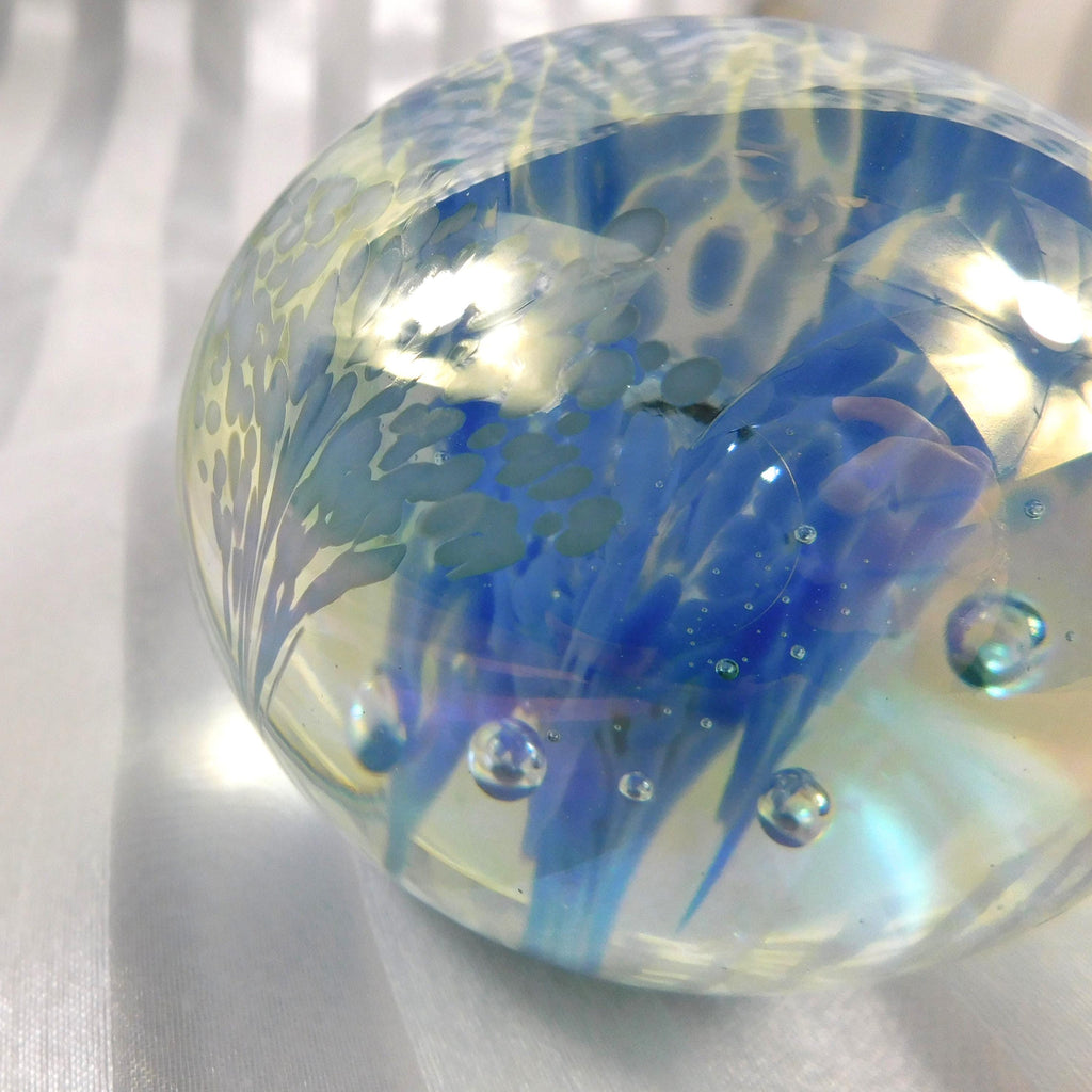Light Blue Flower Paperweight # 27181