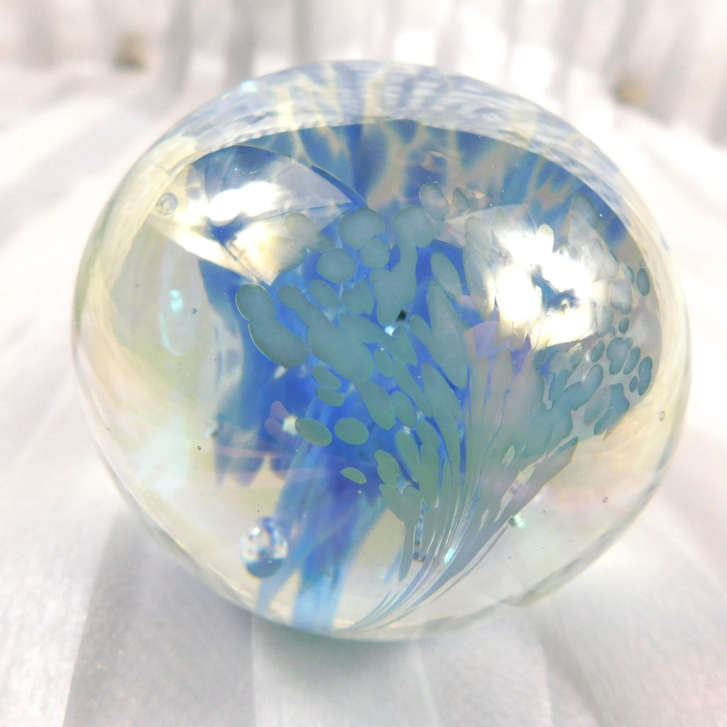 Light Blue Flower Paperweight # 27181