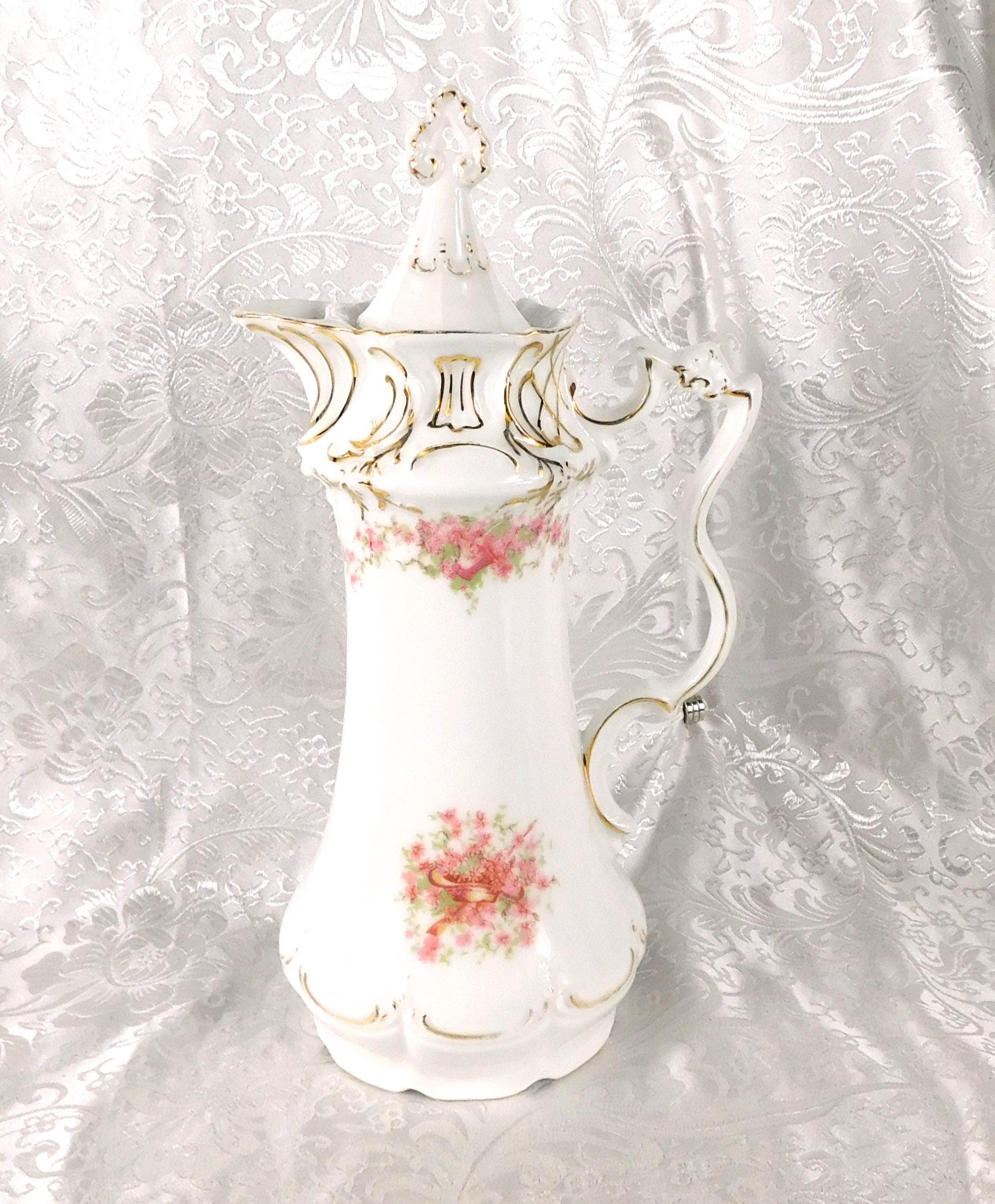White Unmarked Chocolate Pot # 27005