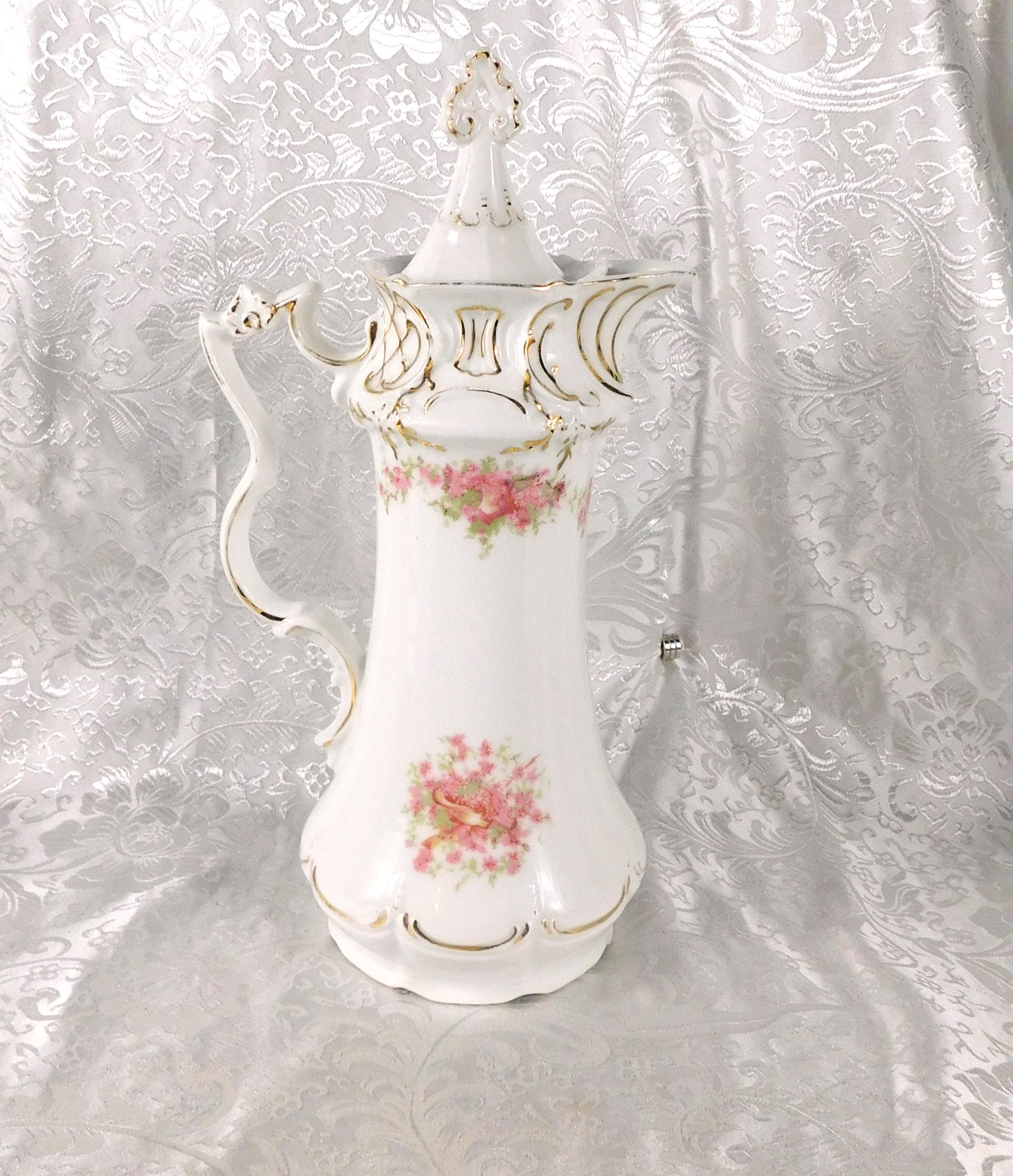 White Unmarked Chocolate Pot # 27005