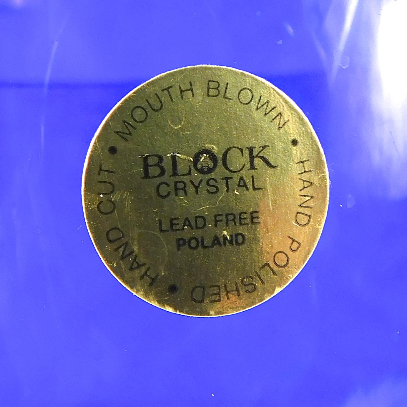 Block Cut Crystal Blue ice Bucket In Stockholm # 27415