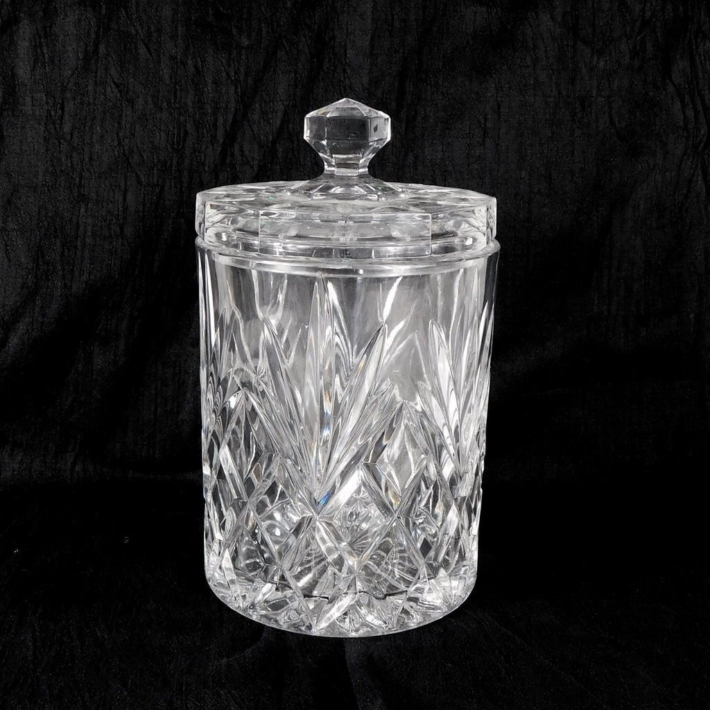 Diamond Cut Crystal Biscuit Jar with Lid # 27406