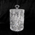 Diamond Cut Crystal Biscuit Jar with Lid # 27406