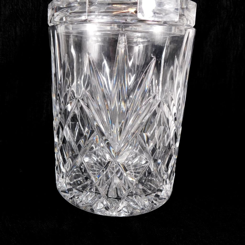 Diamond Cut Crystal Biscuit Jar with Lid # 27406