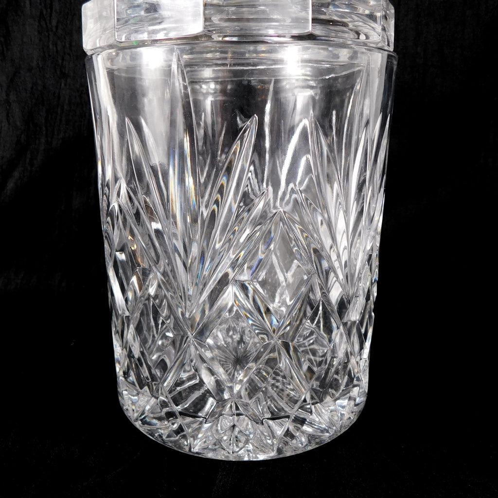 Diamond Cut Crystal Biscuit Jar with Lid # 27406