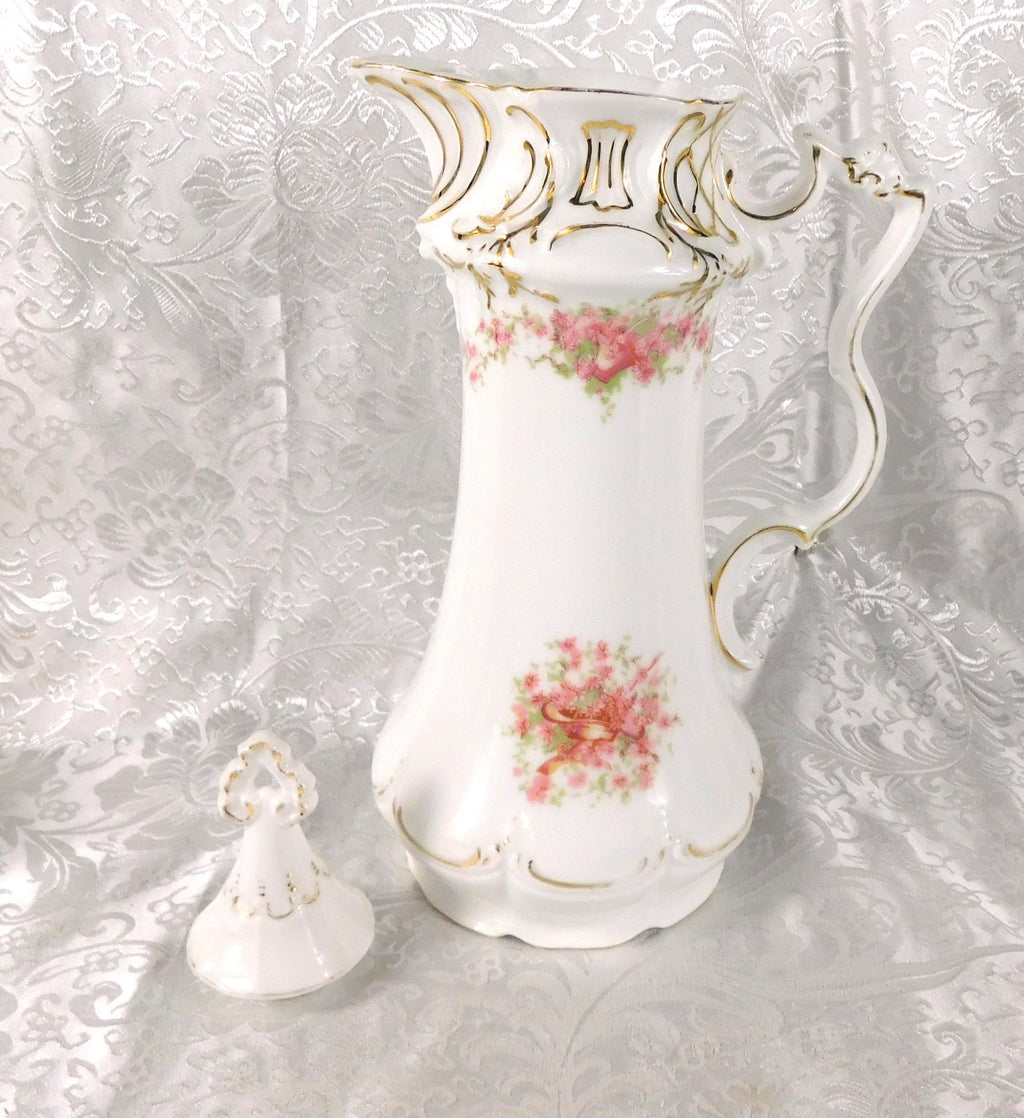 White Unmarked Chocolate Pot # 27005
