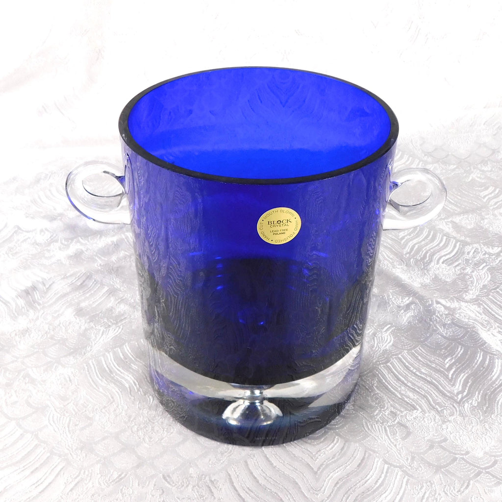Block Cut Crystal Blue ice Bucket In Stockholm # 27415