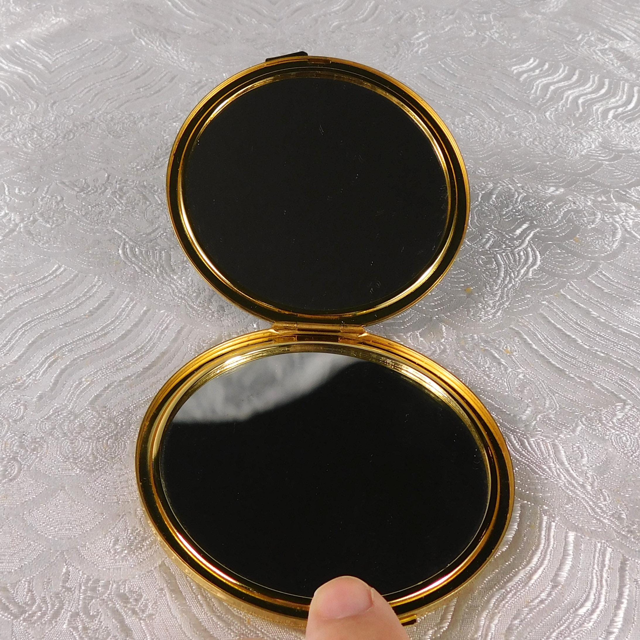 Dark Blue Stratton Peacock Double Mirror Compact # 27435