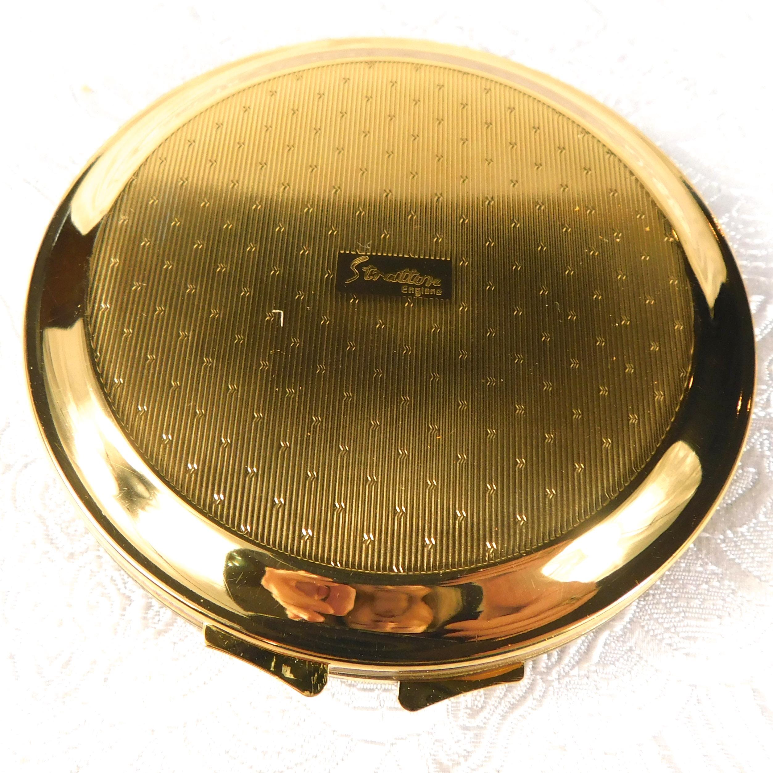 Dark Blue Stratton Peacock Double Mirror Compact # 27435