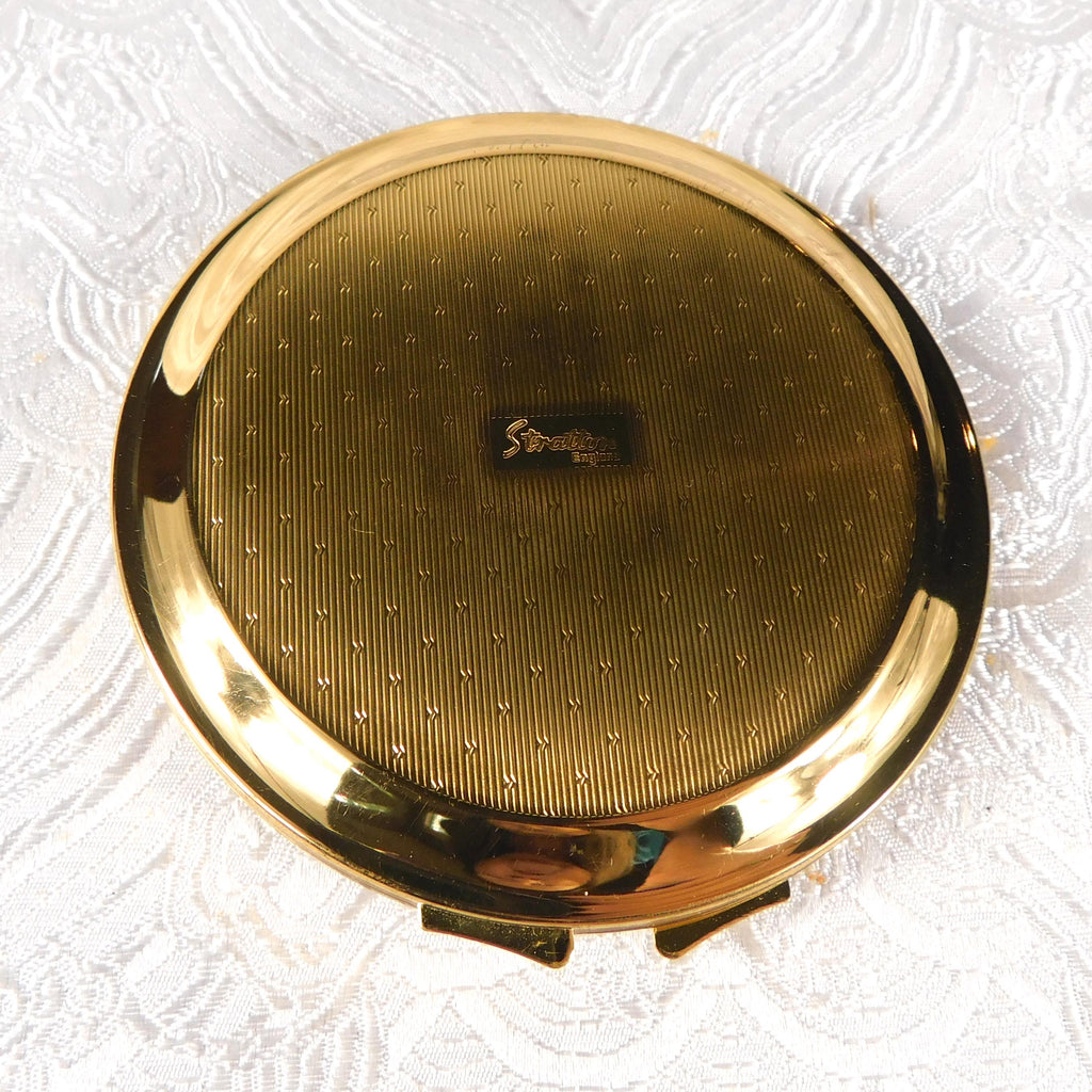 White Stratton Floral Double Mirror Compact # 27434