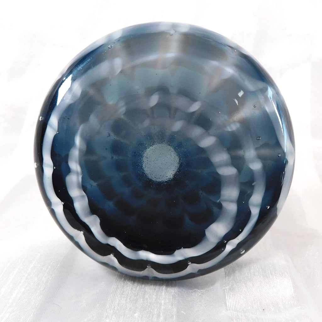 Black White and Gray Art Glass Perfume Bottle # 26257