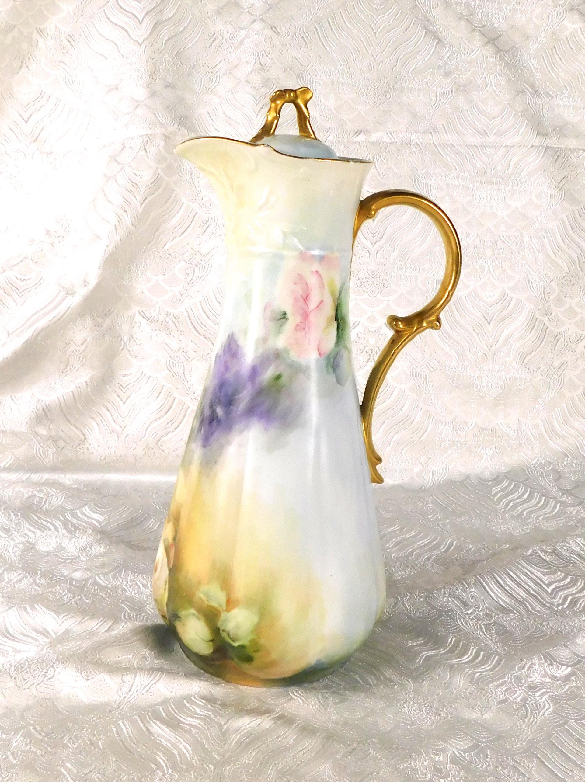Signed Floral Chocolate Pot with Lid # 27530