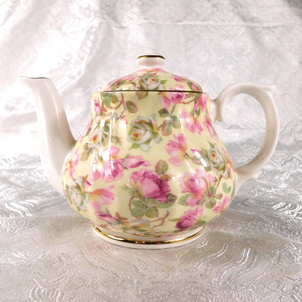 David Michael China Mini Teapot with Pink Flowers # 27441