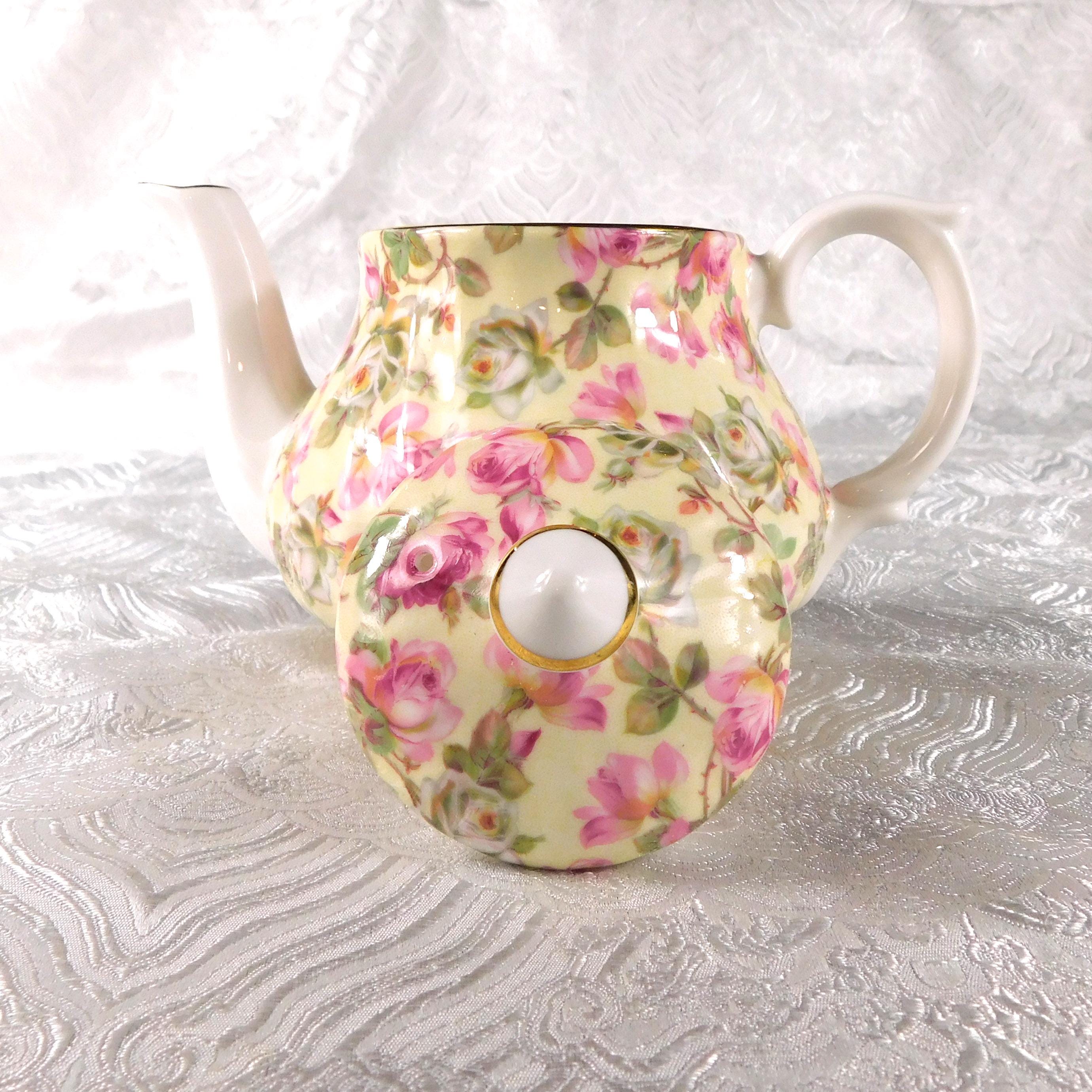 David Michael China Mini Teapot with Pink Flowers # 27441