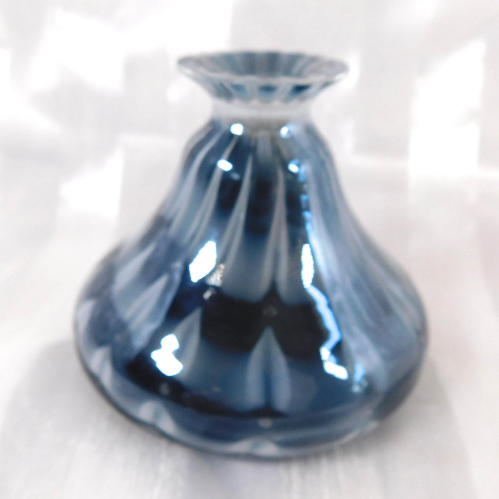 Black White and Gray Art Glass Perfume Bottle # 26257