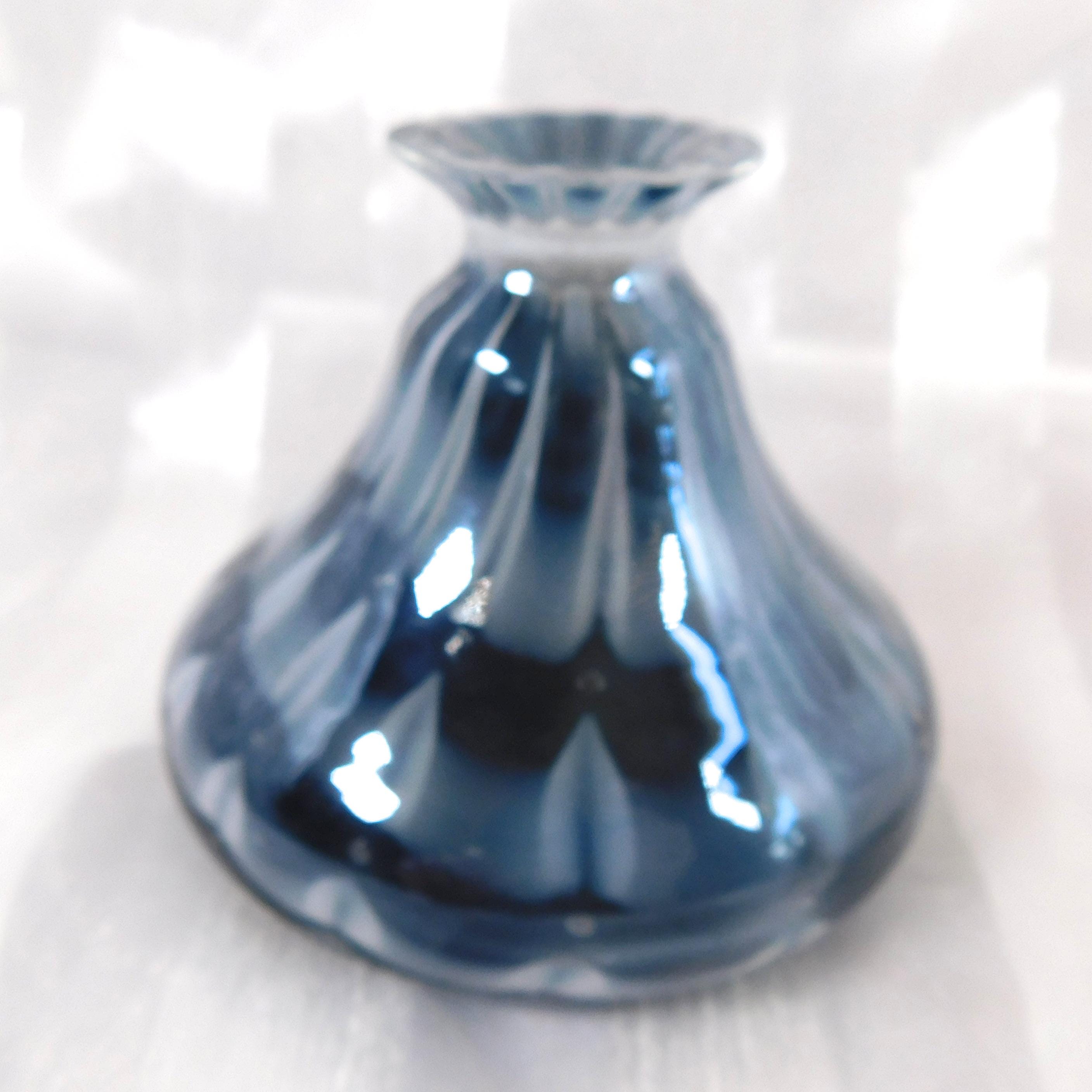 Black White and Gray Art Glass Perfume Bottle # 26257