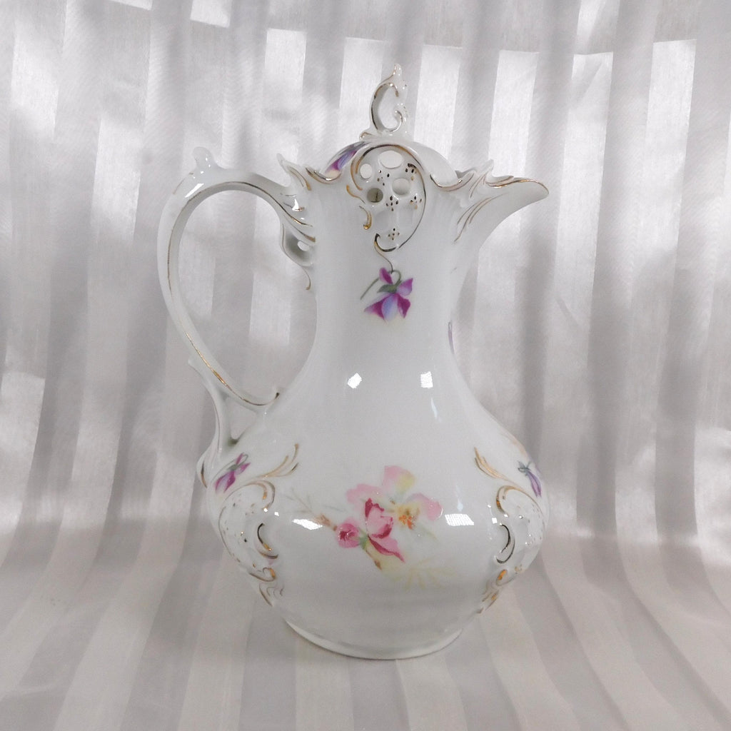 Thun White Floral Chocolate Pot # 26101