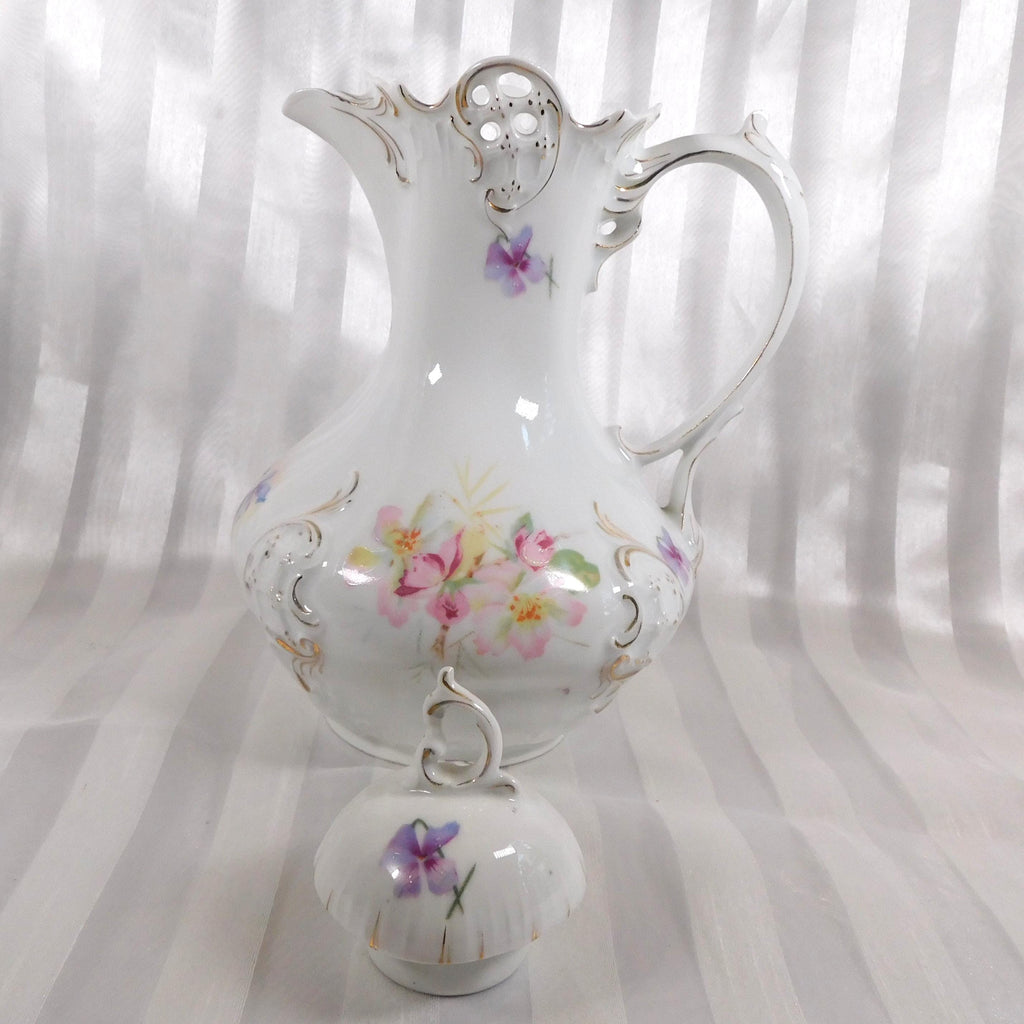 Thun White Floral Chocolate Pot # 26101