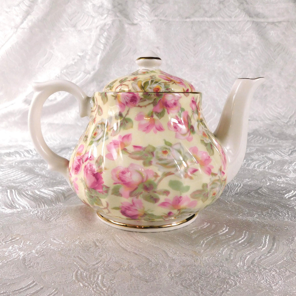 David Michael China Mini Teapot with Pink Flowers # 27441