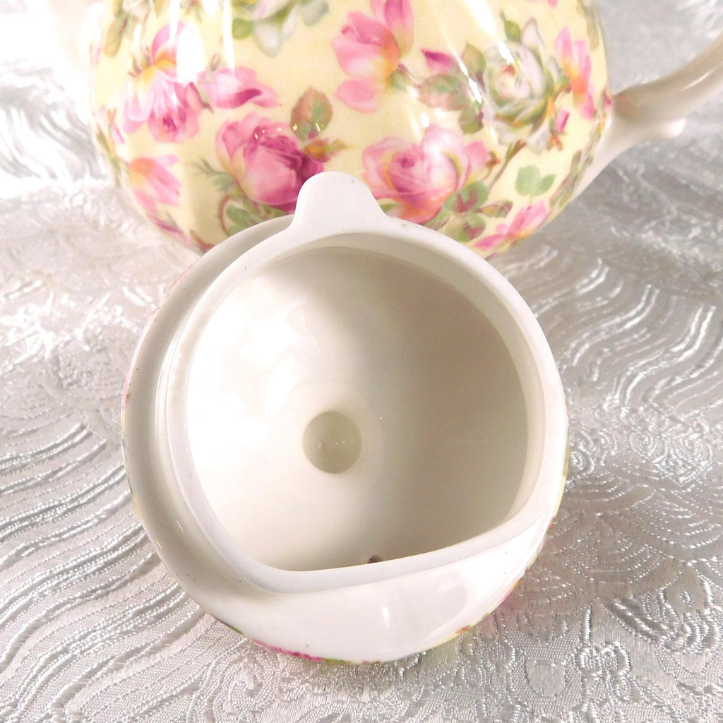 David Michael China Mini Teapot with Pink Flowers # 27441