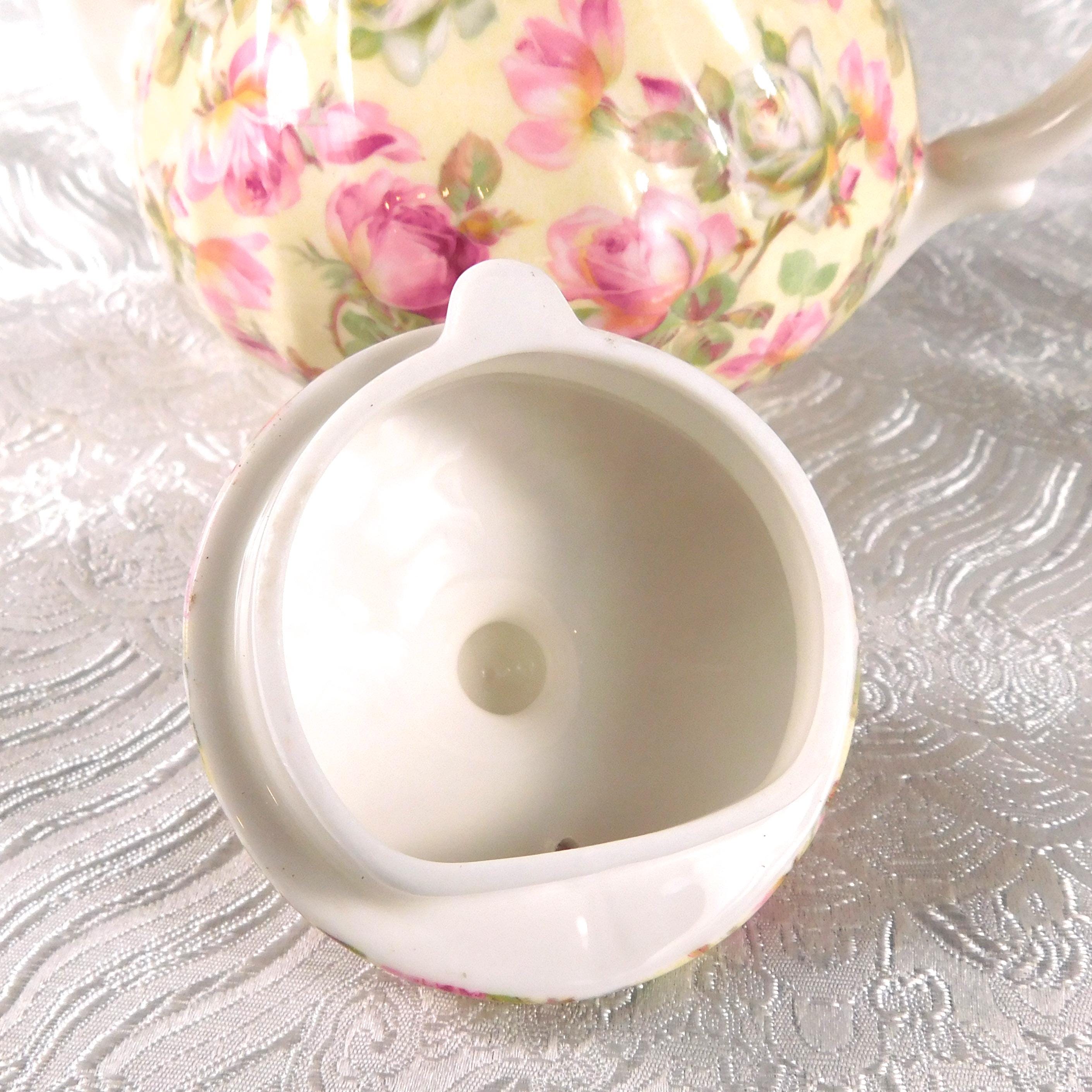 David Michael China Mini Teapot with Pink Flowers # 27441