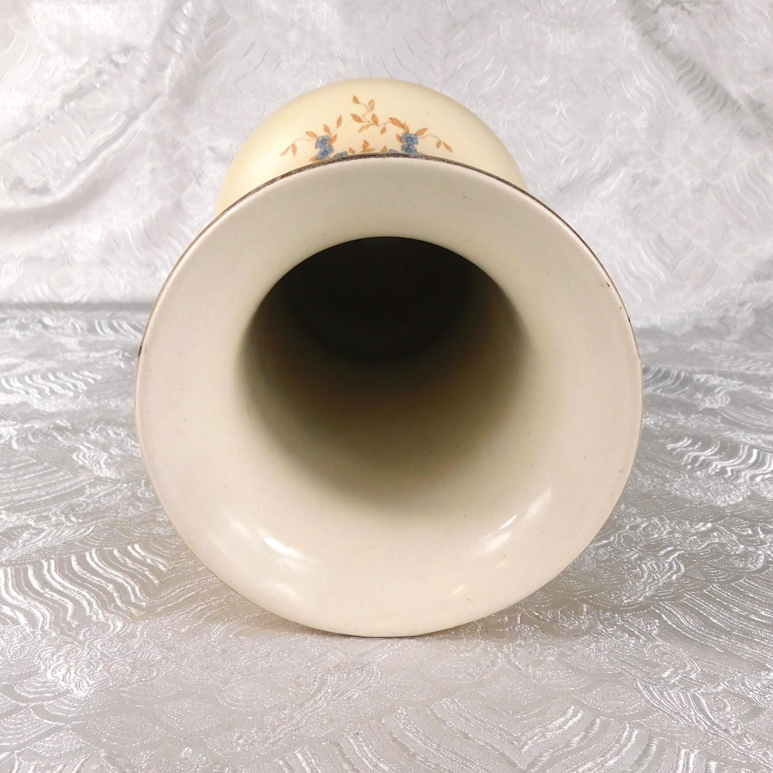 Crown Ducal Large Cream Floral Vase # 27575-Broken